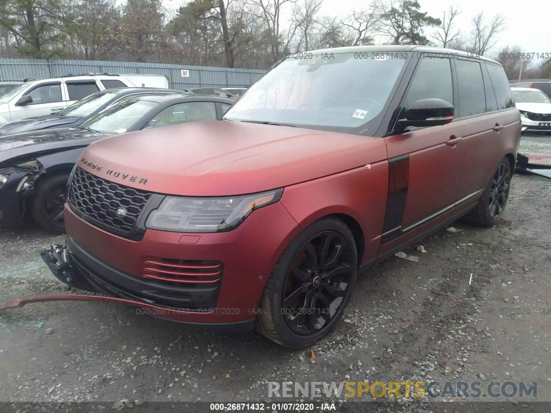 2 Фотография поврежденного автомобиля SALGS2SEXLA582998 LAND ROVER RANGE ROVER 2020