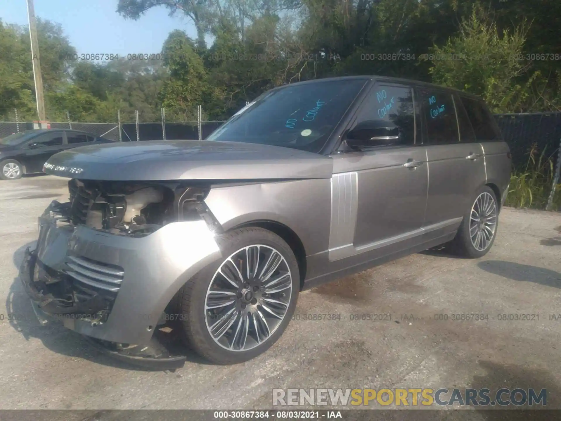 2 Фотография поврежденного автомобиля SALGV2SE1LA579351 LAND ROVER RANGE ROVER 2020