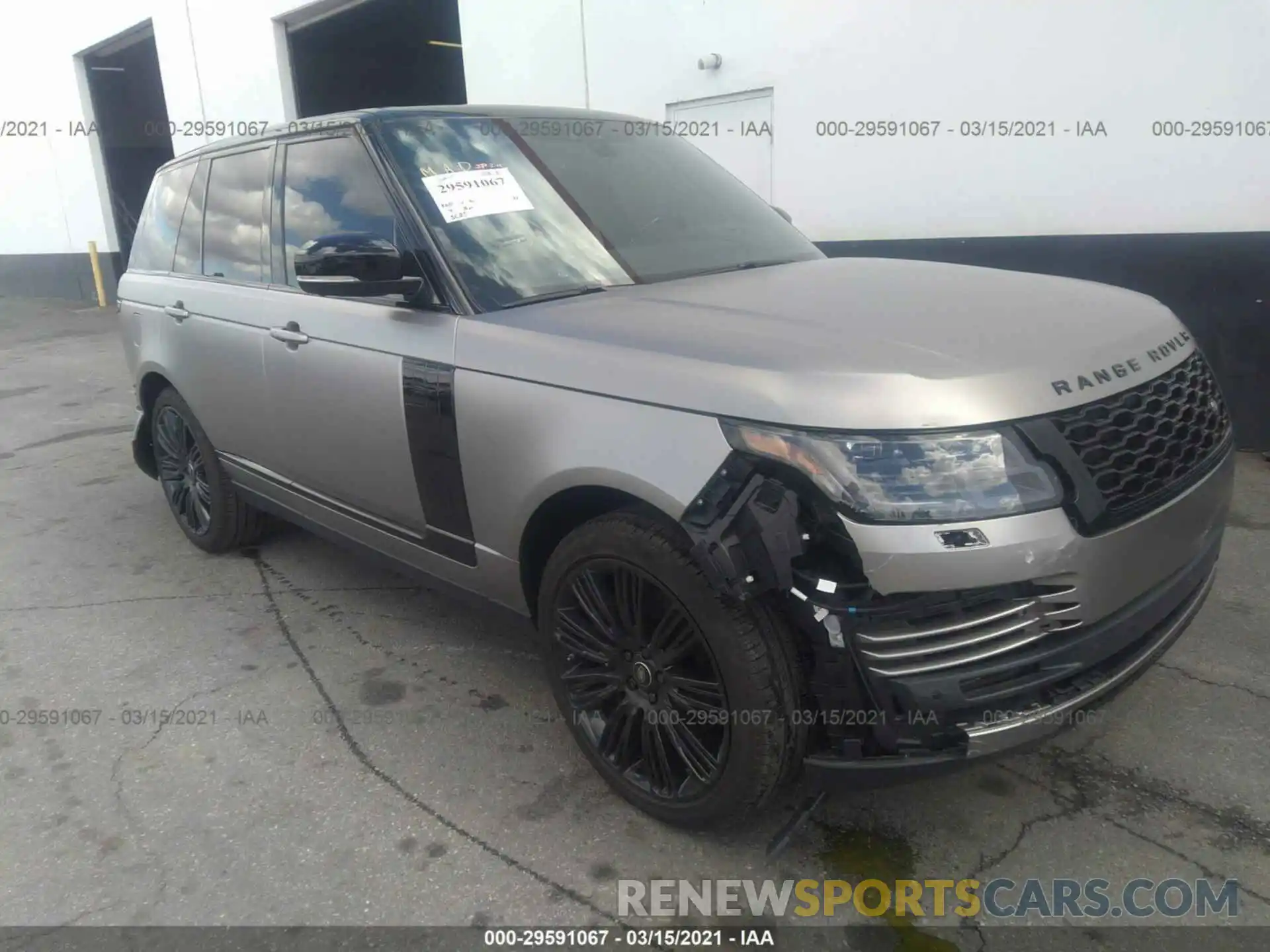 1 Photograph of a damaged car SALGS2SE9MA421320 LAND ROVER RANGE ROVER 2021