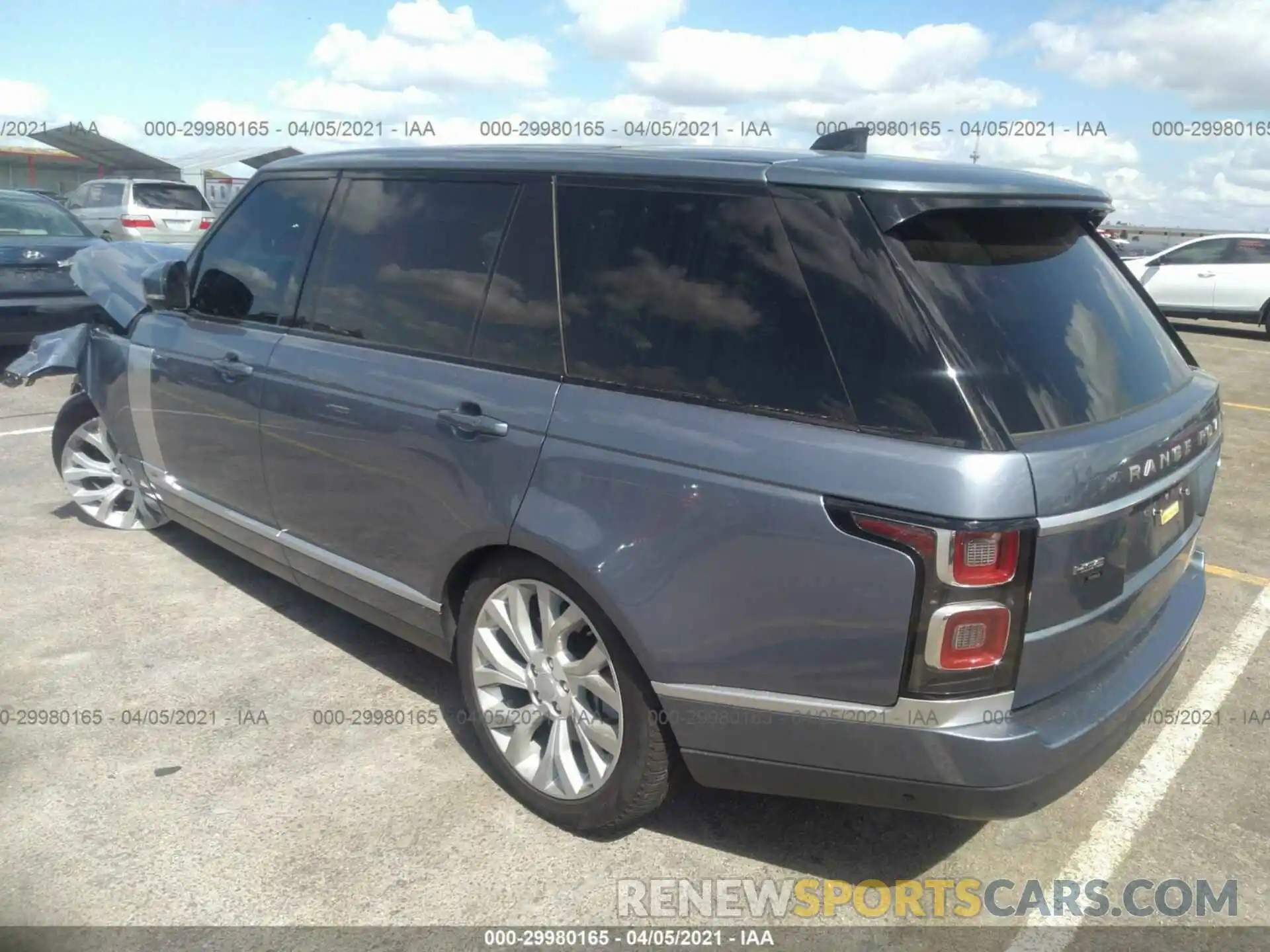 3 Фотография поврежденного автомобиля SALGS5SE9MA416040 LAND ROVER RANGE ROVER 2021