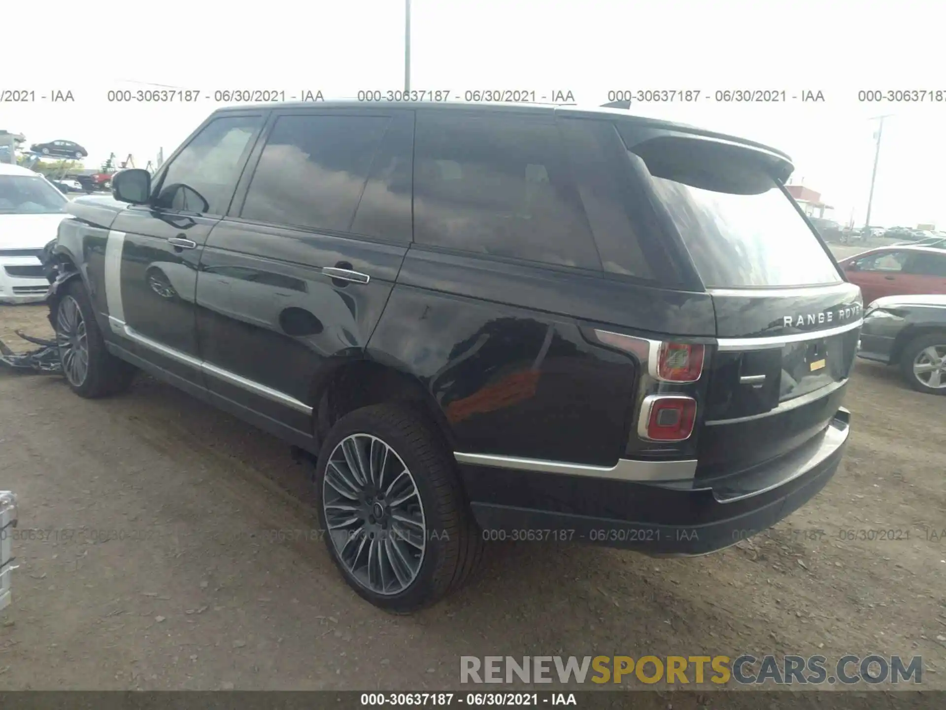 3 Фотография поврежденного автомобиля SALGZ5SE7MA418442 LAND ROVER RANGE ROVER 2021