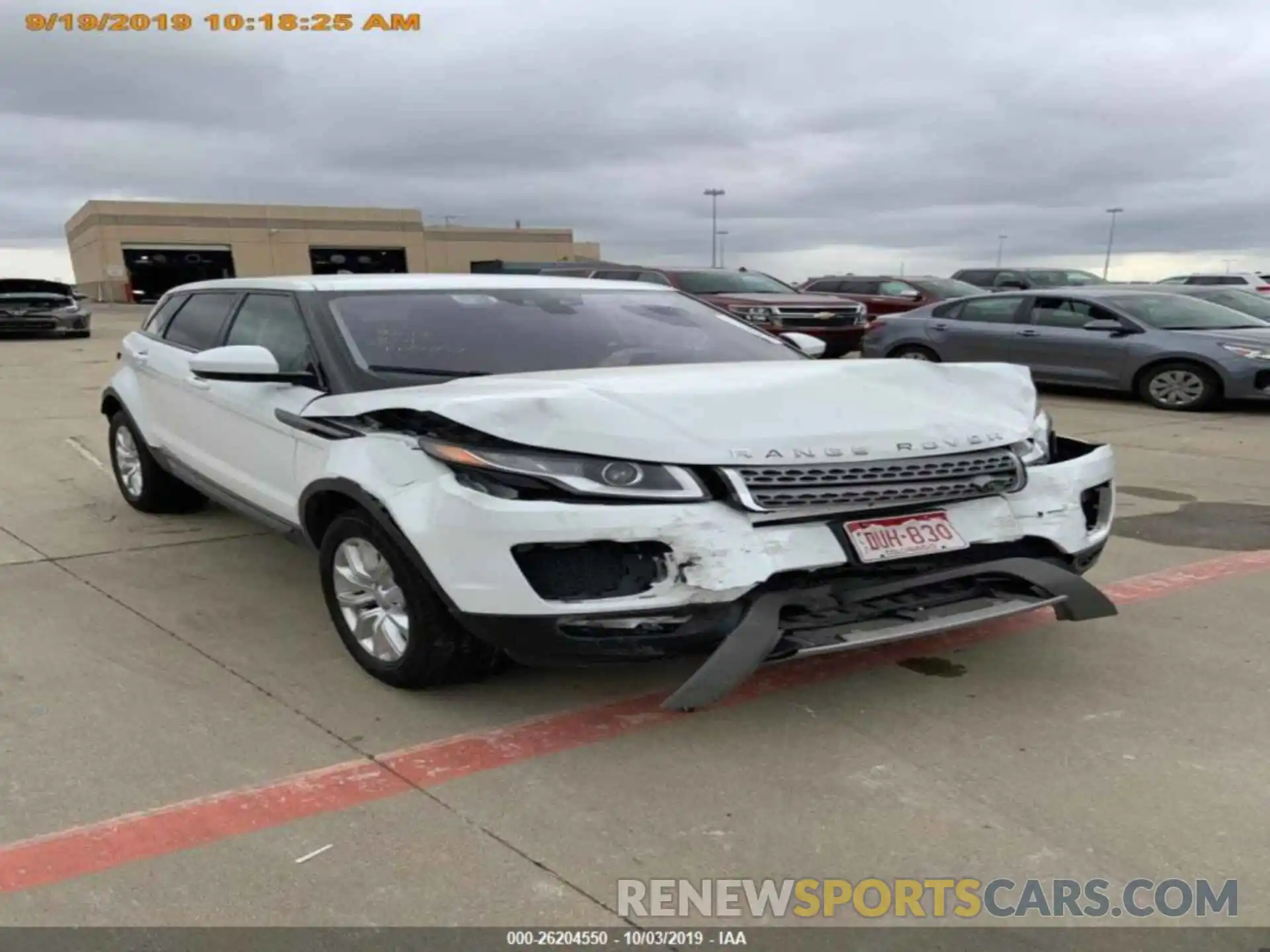 11 Photograph of a damaged car SALVP2RX2KH347422 LAND ROVER RANGE ROVER EVOQU 2019