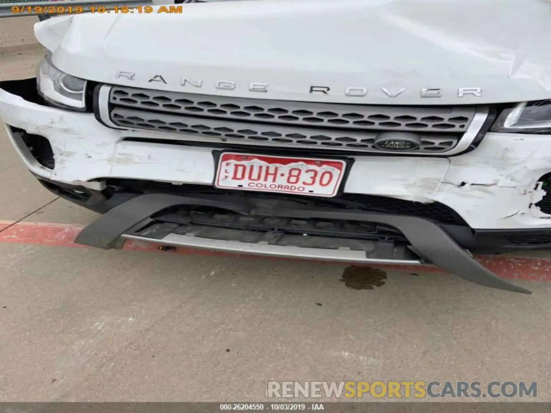 17 Photograph of a damaged car SALVP2RX2KH347422 LAND ROVER RANGE ROVER EVOQU 2019