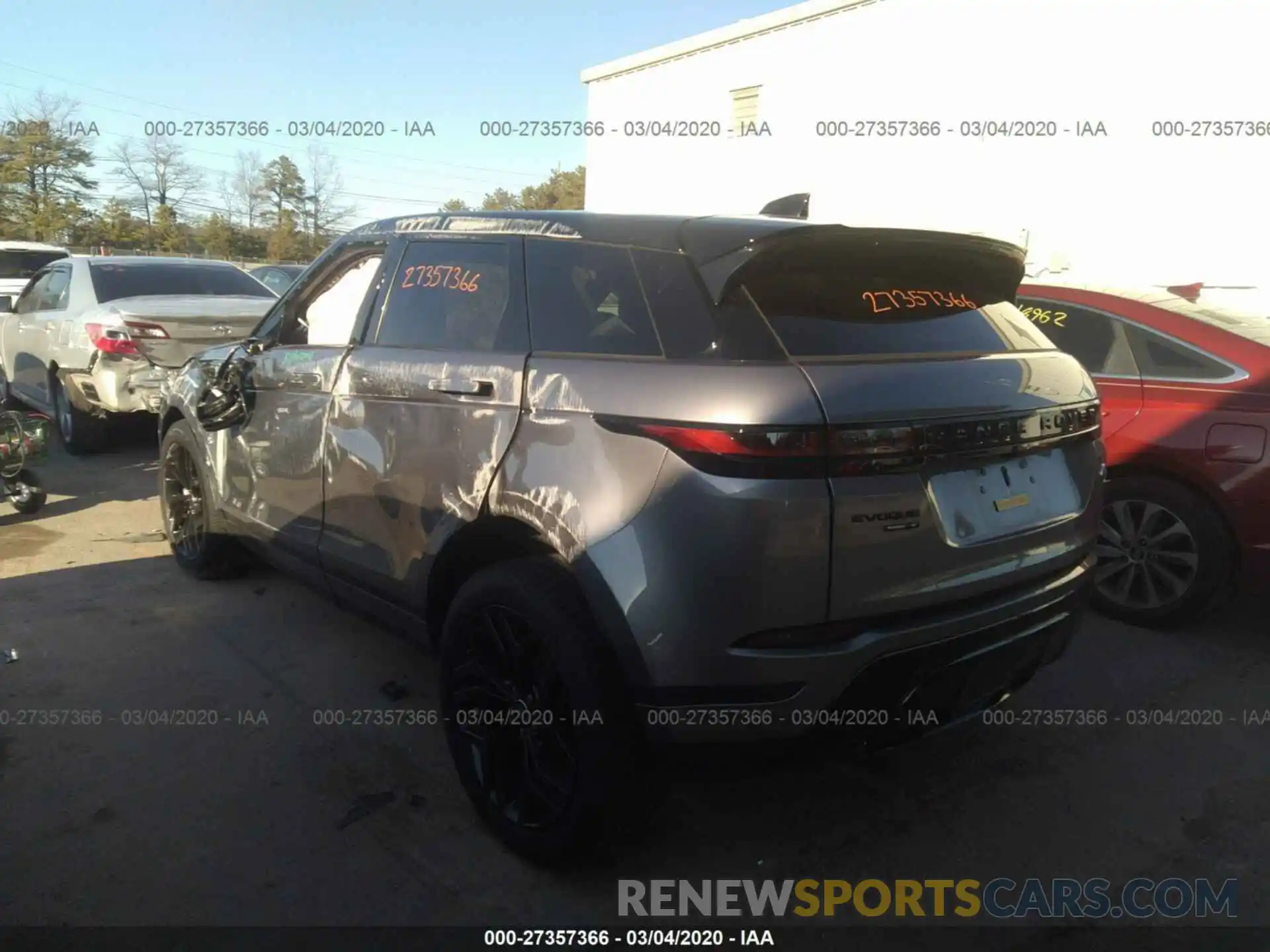 3 Photograph of a damaged car SALZJ2FX1LH074398 LAND ROVER RANGE ROVER EVOQU 2020