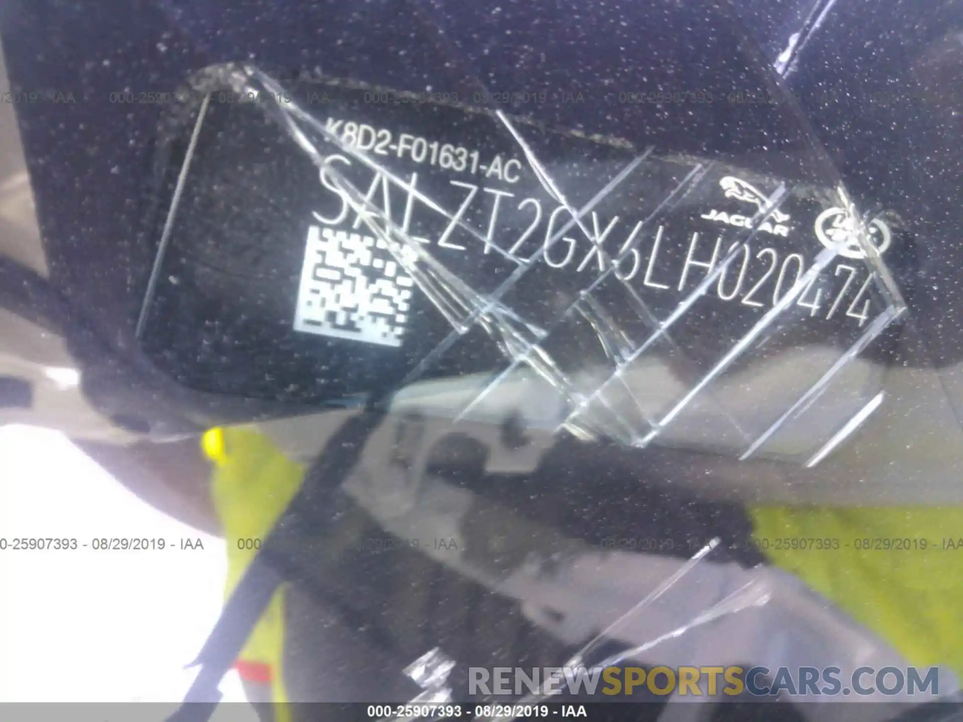 9 Photograph of a damaged car SALZT2GX6LH020474 LAND ROVER RANGE ROVER EVOQU 2020