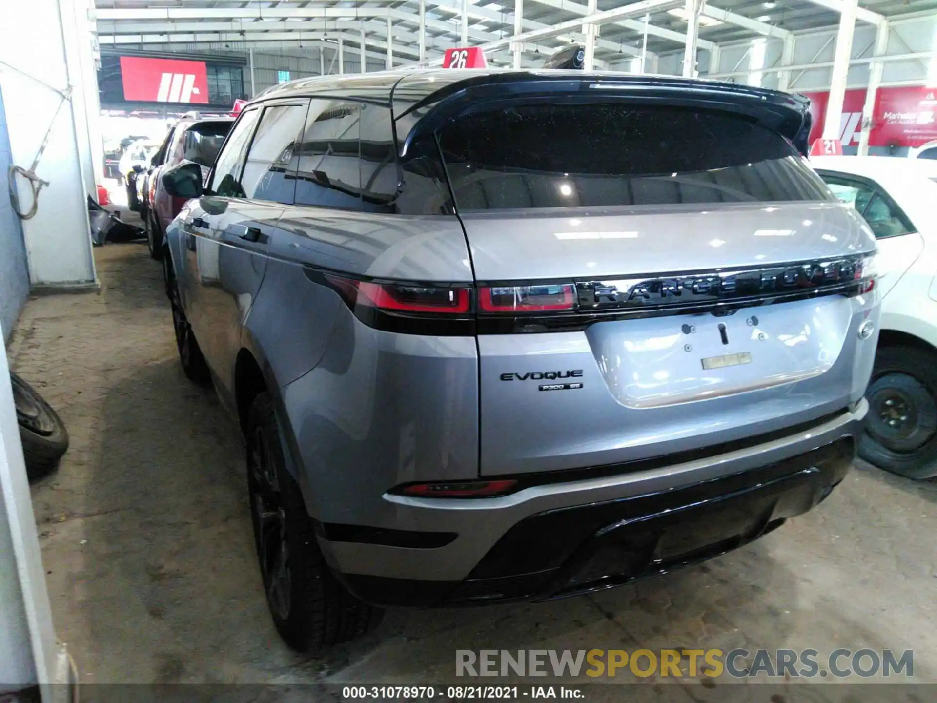 3 Фотография поврежденного автомобиля 000ZL2GXXLH040937 LAND ROVER RANGE ROVER EVOQUE 2020