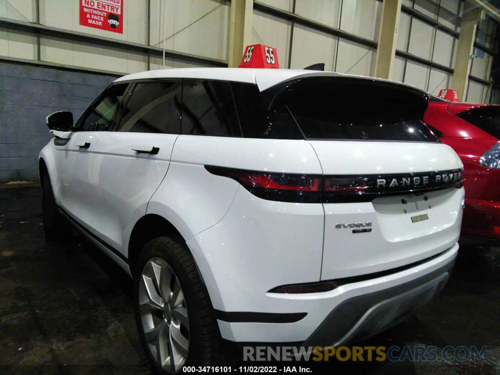 3 Photograph of a damaged car 00LZP2FXXLH077220 LAND ROVER RANGE ROVER EVOQUE 2020