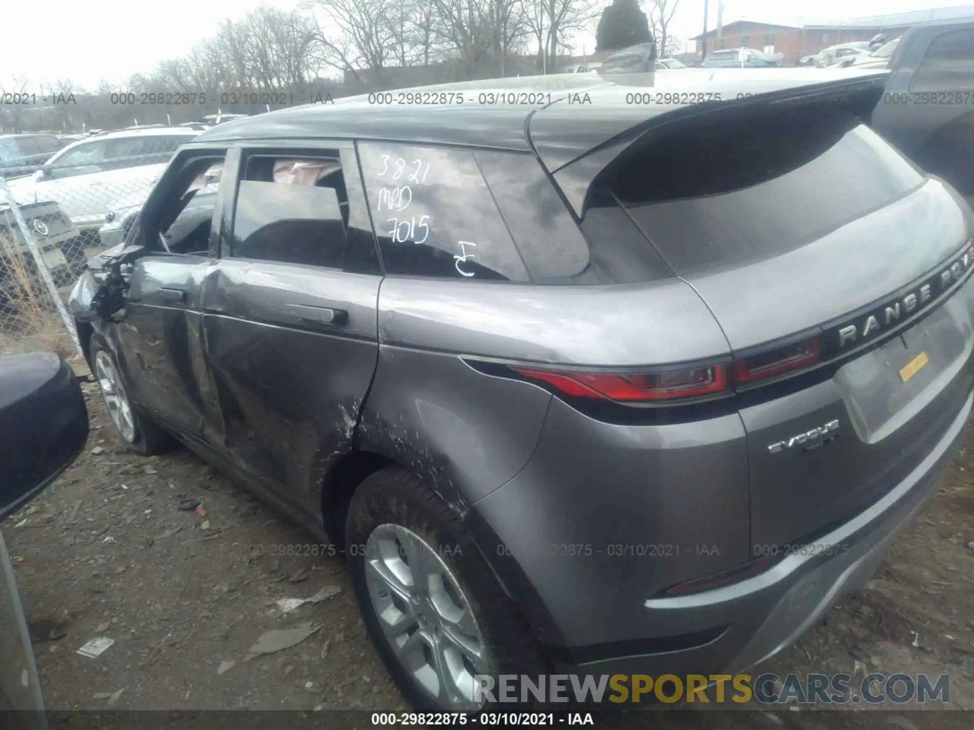 3 Photograph of a damaged car SALZJ2FX2LH087015 LAND ROVER RANGE ROVER EVOQUE 2020