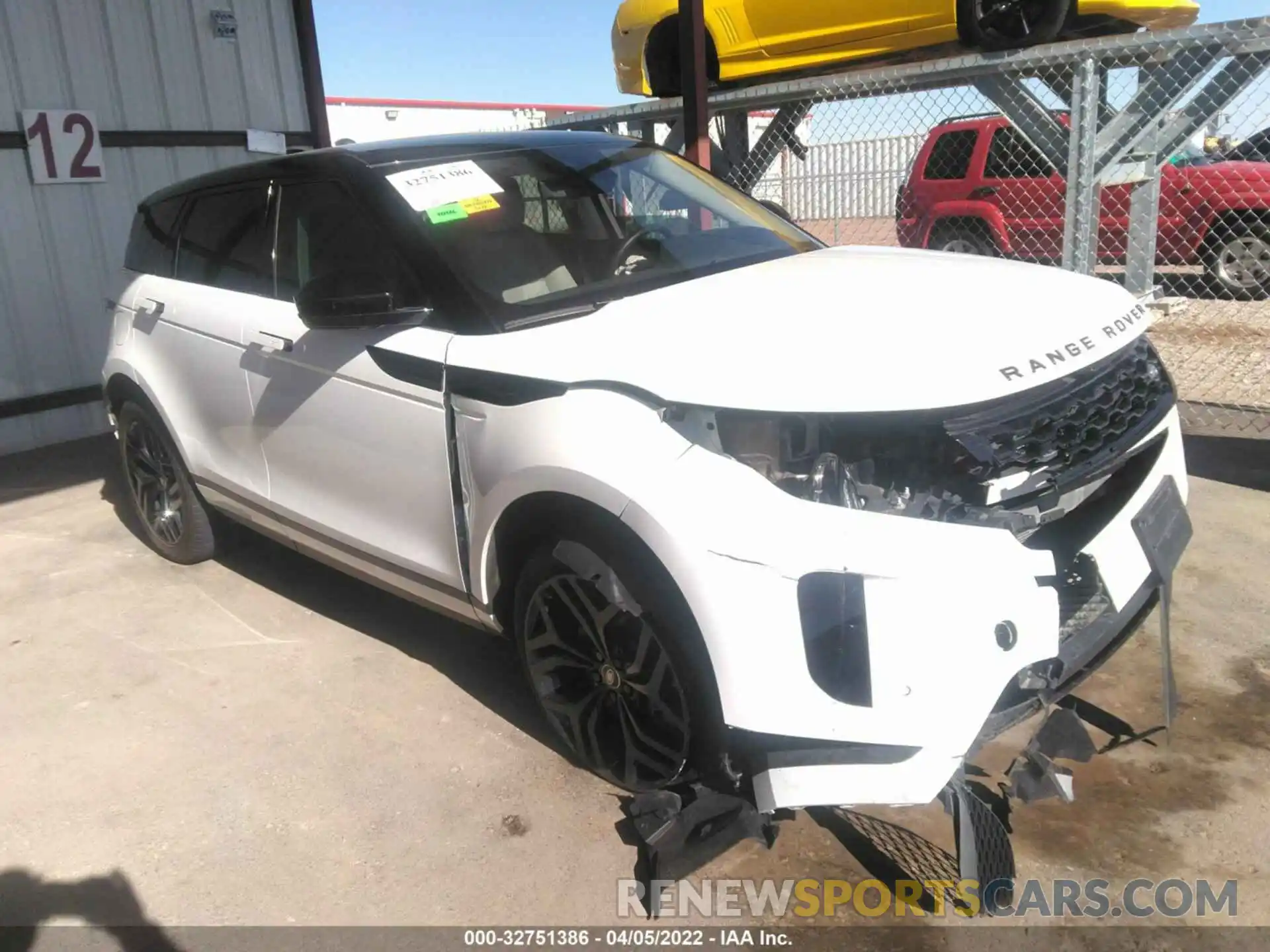 1 Photograph of a damaged car SALZJ2FX7LH060084 LAND ROVER RANGE ROVER EVOQUE 2020