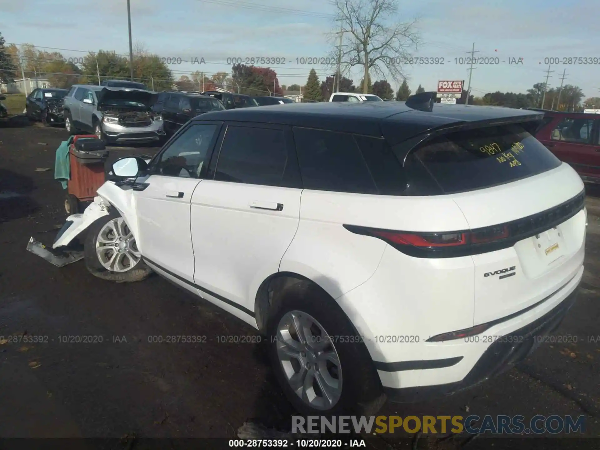 3 Photograph of a damaged car SALZJ2FXXLH029847 LAND ROVER RANGE ROVER EVOQUE 2020