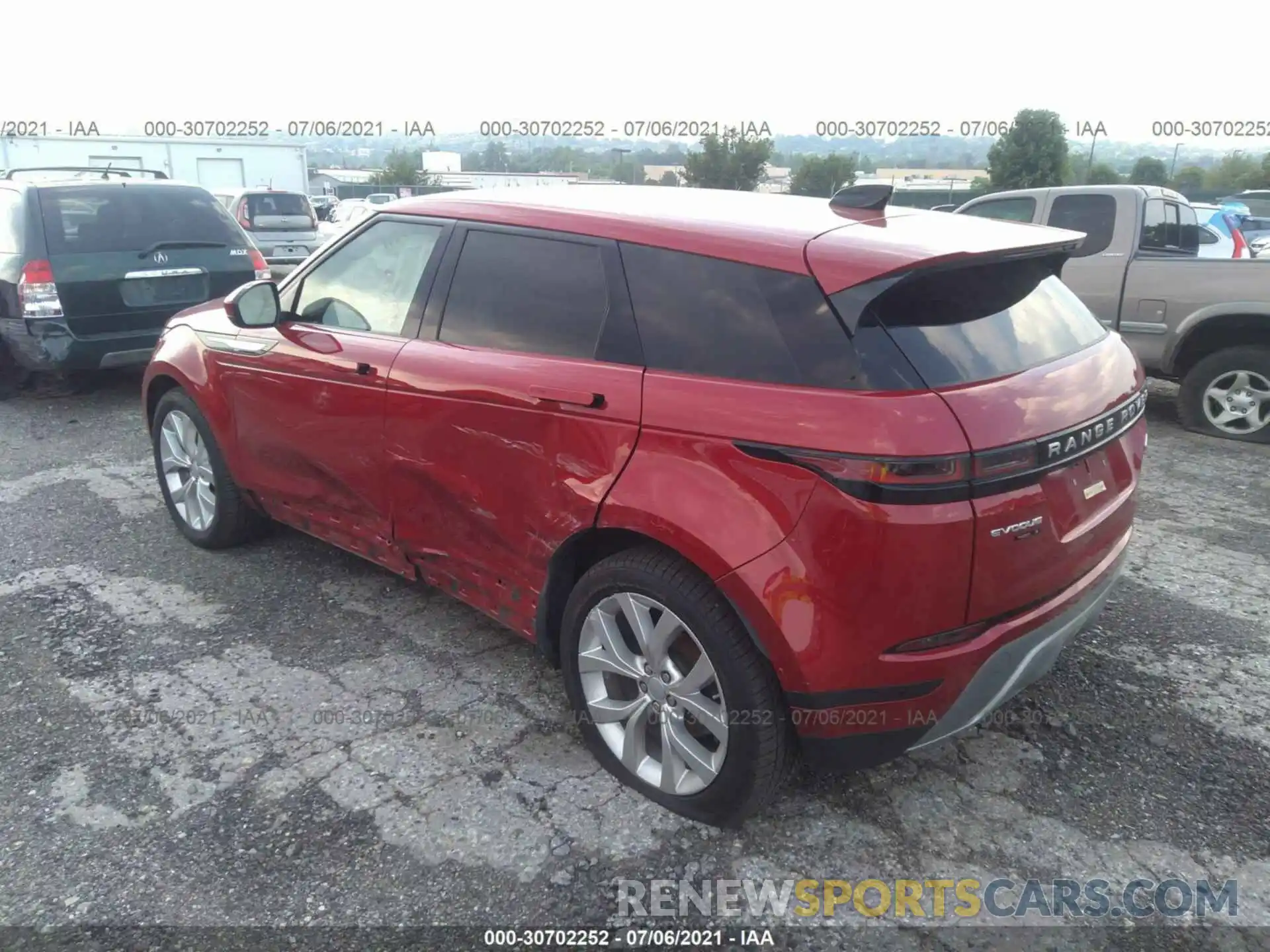 3 Фотография поврежденного автомобиля SALZJ2FXXLH055669 LAND ROVER RANGE ROVER EVOQUE 2020