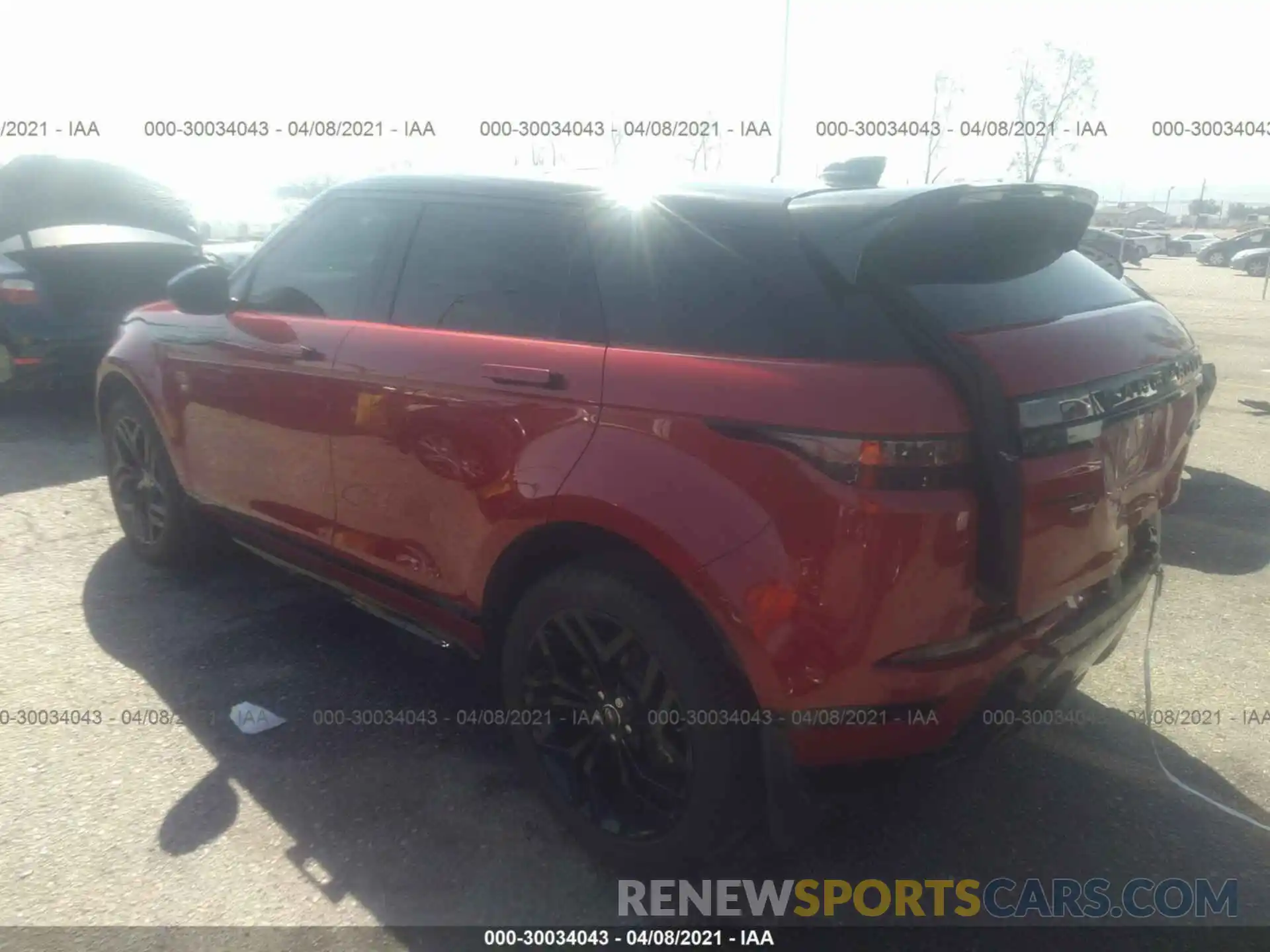 3 Photograph of a damaged car SALZL2GX0LH053454 LAND ROVER RANGE ROVER EVOQUE 2020