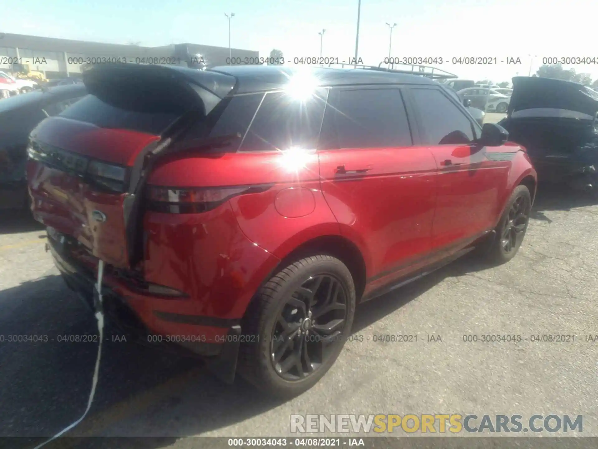 4 Фотография поврежденного автомобиля SALZL2GX0LH053454 LAND ROVER RANGE ROVER EVOQUE 2020