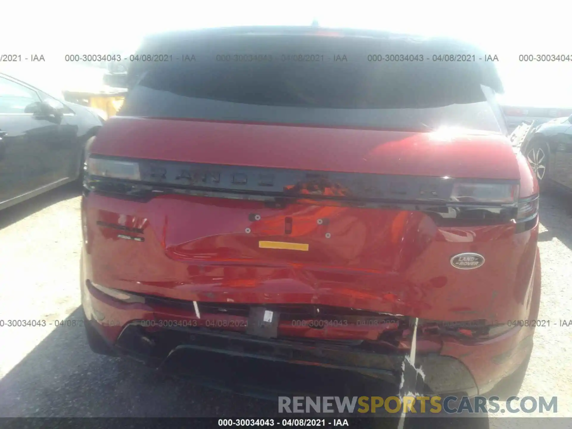 6 Photograph of a damaged car SALZL2GX0LH053454 LAND ROVER RANGE ROVER EVOQUE 2020