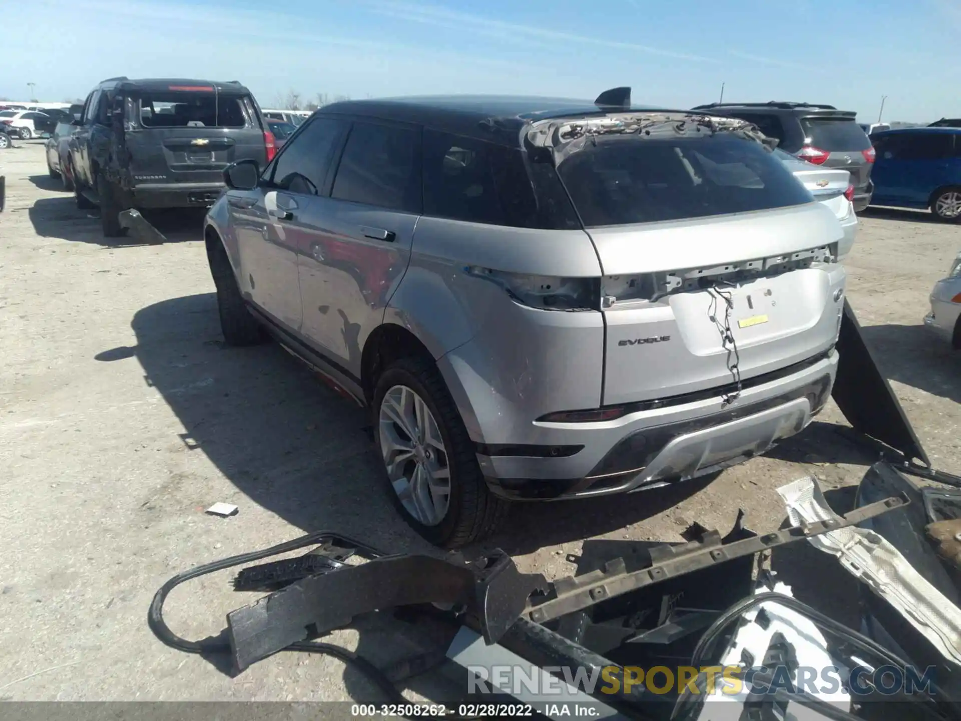 3 Фотография поврежденного автомобиля SALZT2FX0MH125255 LAND ROVER RANGE ROVER EVOQUE 2021