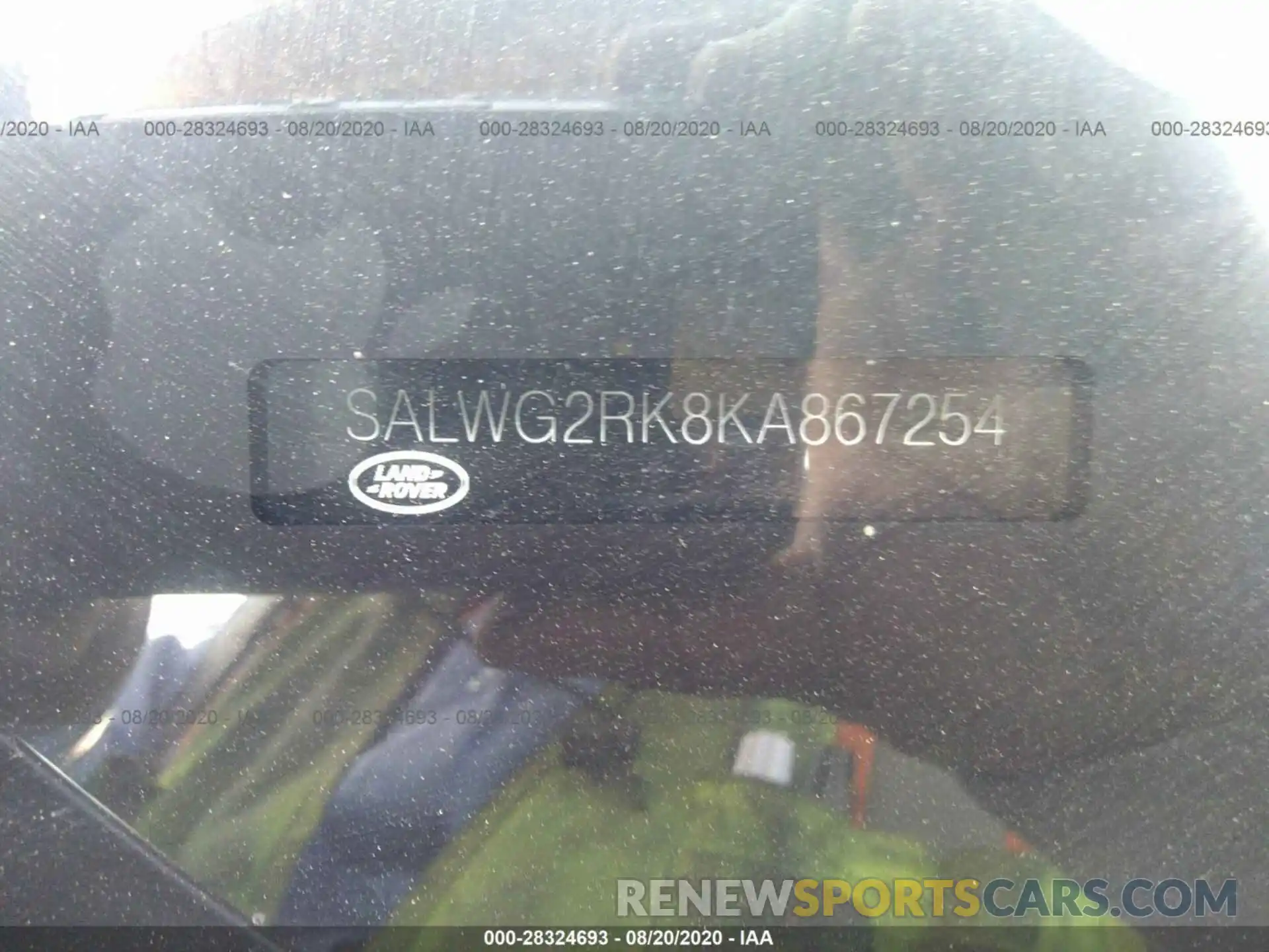 9 Photograph of a damaged car SALWG2RK8KA867254 LAND ROVER RANGE ROVER SPORT 2019