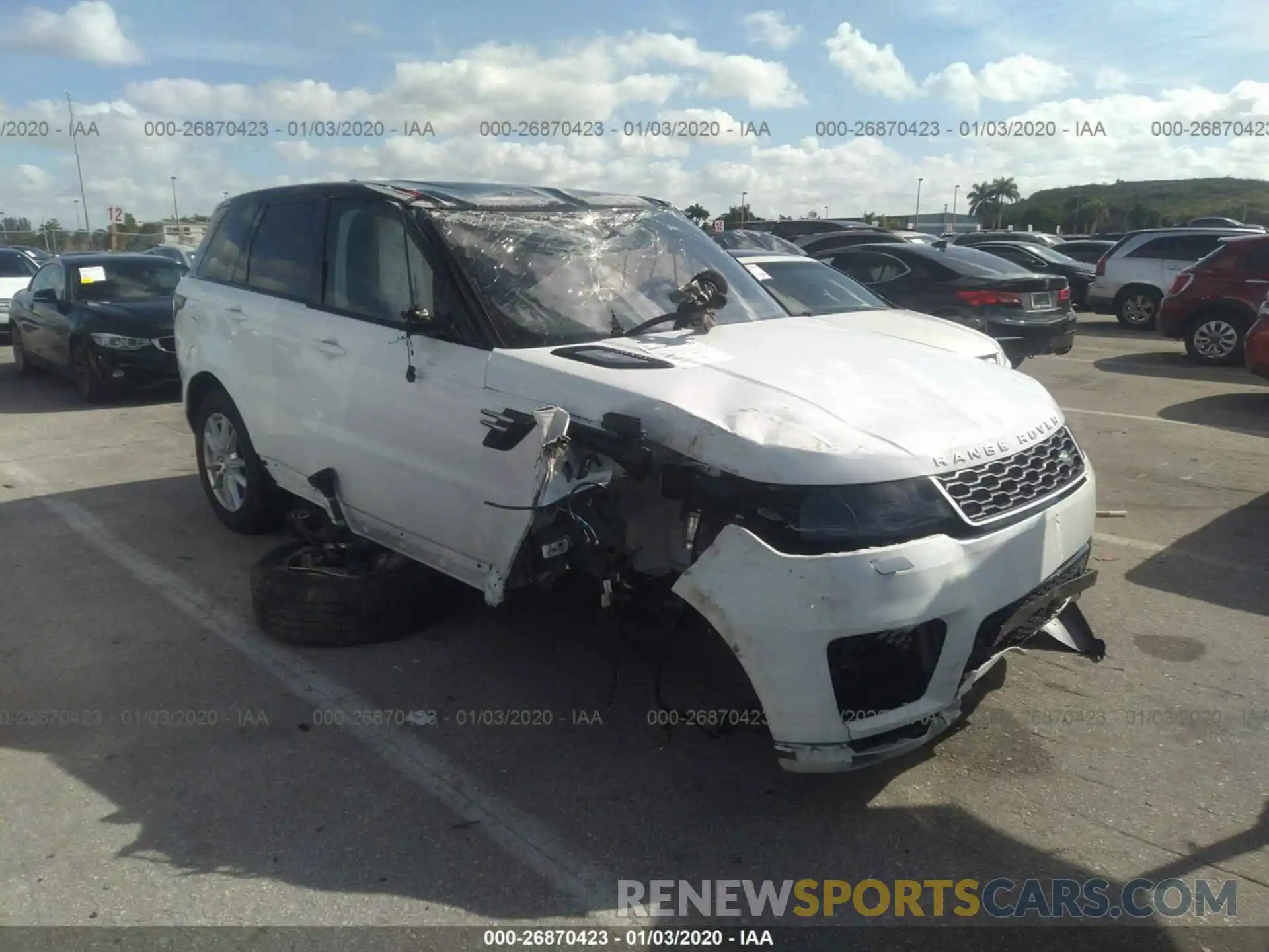 1 Фотография поврежденного автомобиля SALWG2RU0KA862499 LAND ROVER RANGE ROVER SPORT 2019