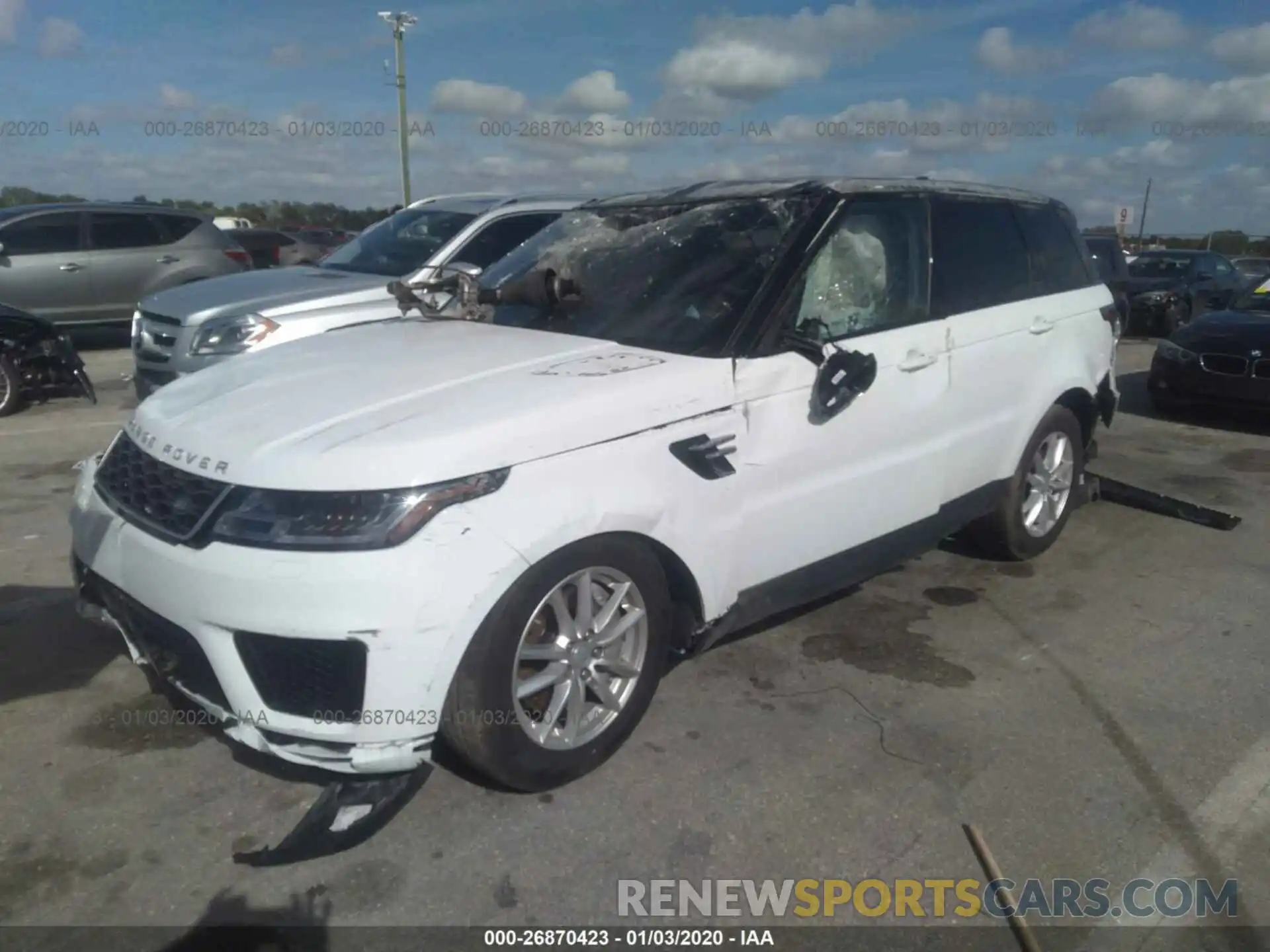 2 Фотография поврежденного автомобиля SALWG2RU0KA862499 LAND ROVER RANGE ROVER SPORT 2019