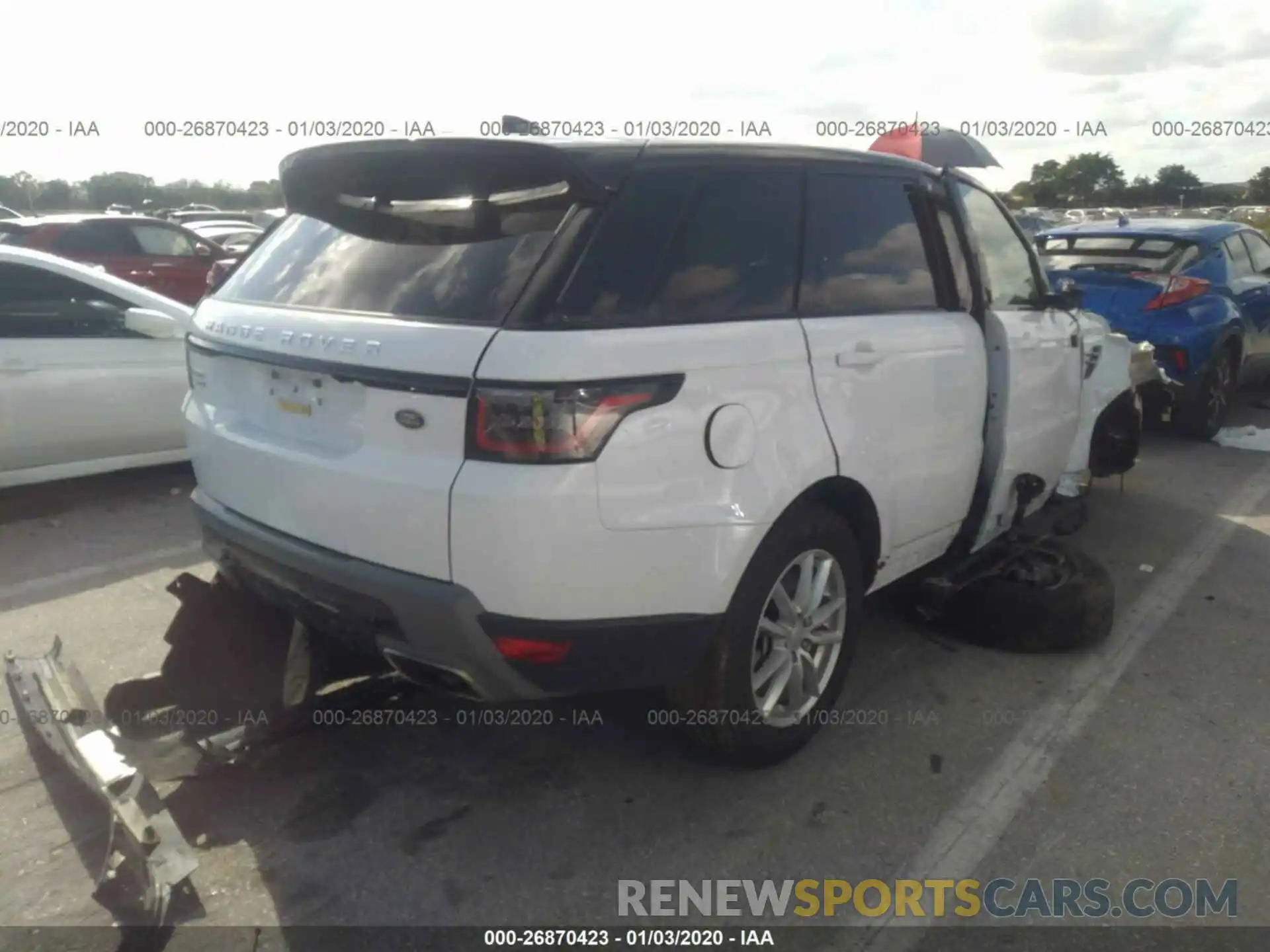 4 Фотография поврежденного автомобиля SALWG2RU0KA862499 LAND ROVER RANGE ROVER SPORT 2019