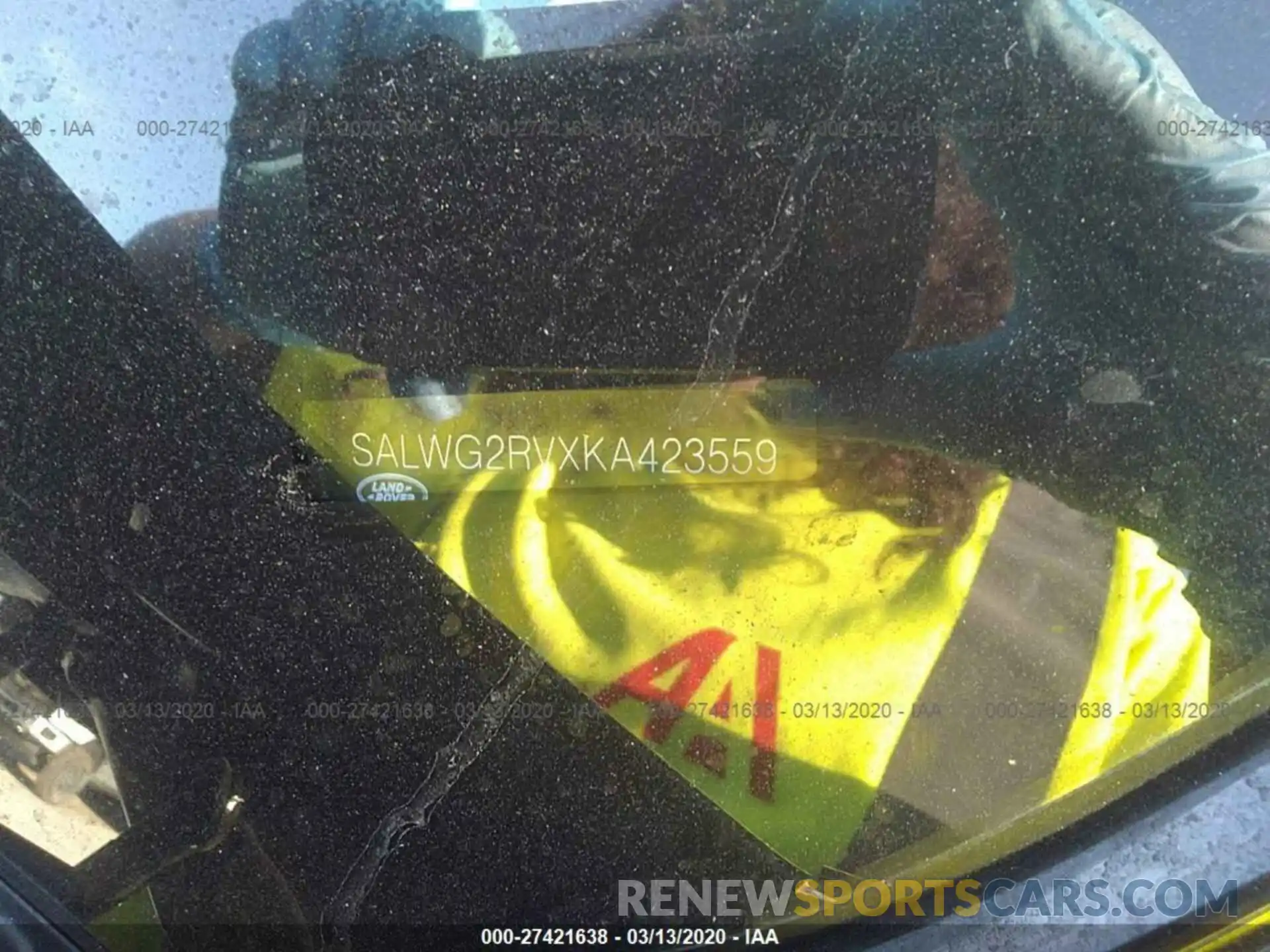 9 Фотография поврежденного автомобиля SALWG2RVXKA423559 LAND ROVER RANGE ROVER SPORT 2019