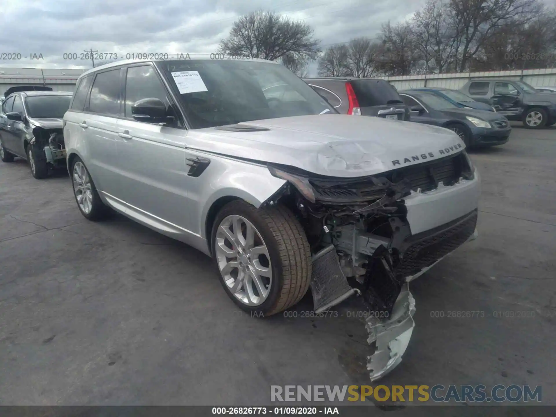 1 Photograph of a damaged car SALWR2RE2KA858179 LAND ROVER RANGE ROVER SPORT 2019