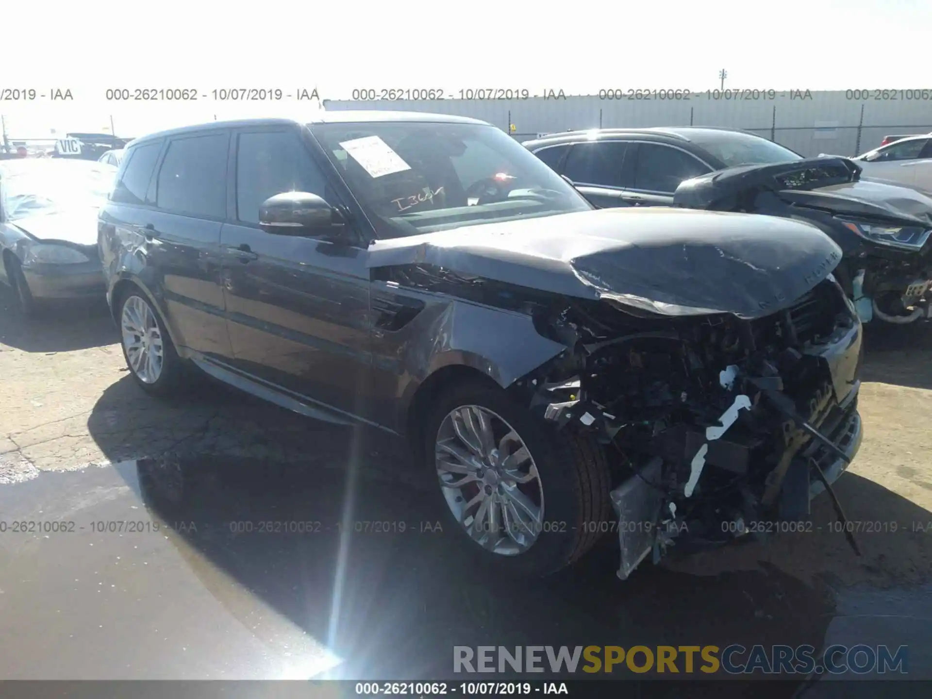 1 Photograph of a damaged car SALWR2RE9KA852296 LAND ROVER RANGE ROVER SPORT 2019