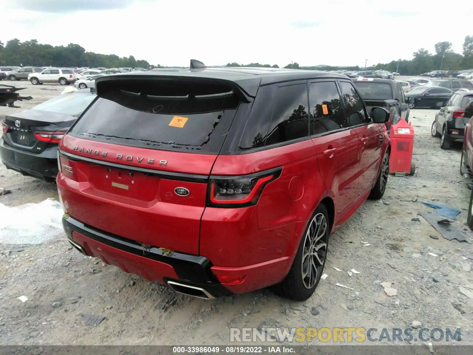 4 Photograph of a damaged car SALWR2REXKA829500 LAND ROVER RANGE ROVER SPORT 2019