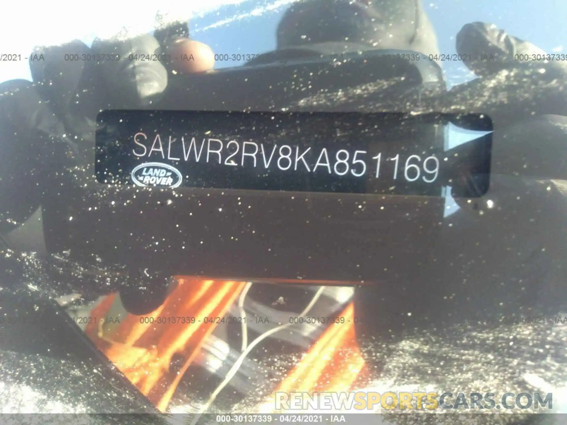 9 Photograph of a damaged car SALWR2RV8KA851169 LAND ROVER RANGE ROVER SPORT 2019