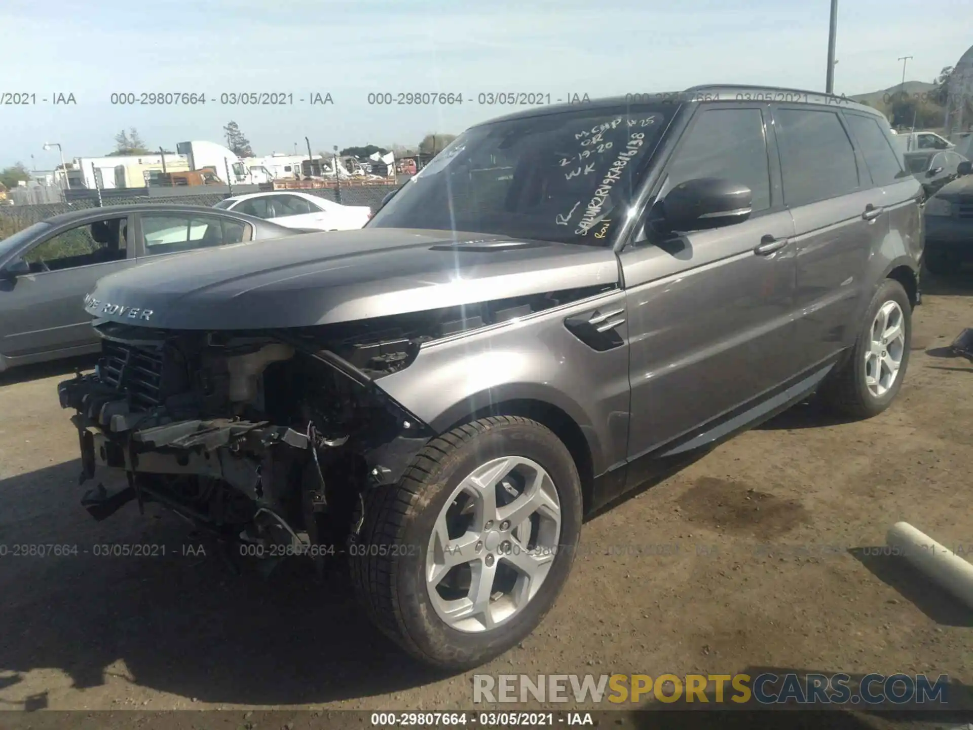 2 Фотография поврежденного автомобиля SALWR2RV9KA816138 LAND ROVER RANGE ROVER SPORT 2019