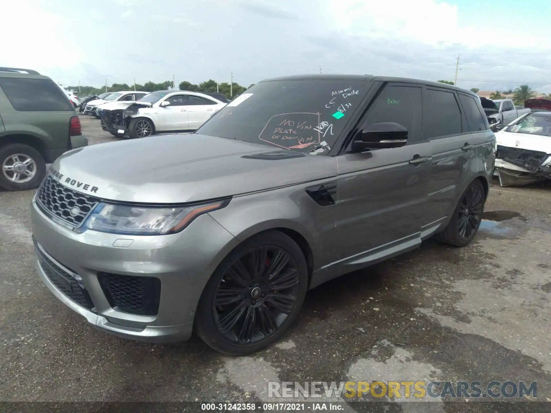 2 Фотография поврежденного автомобиля SALWV2SV2KA814480 LAND ROVER RANGE ROVER SPORT 2019