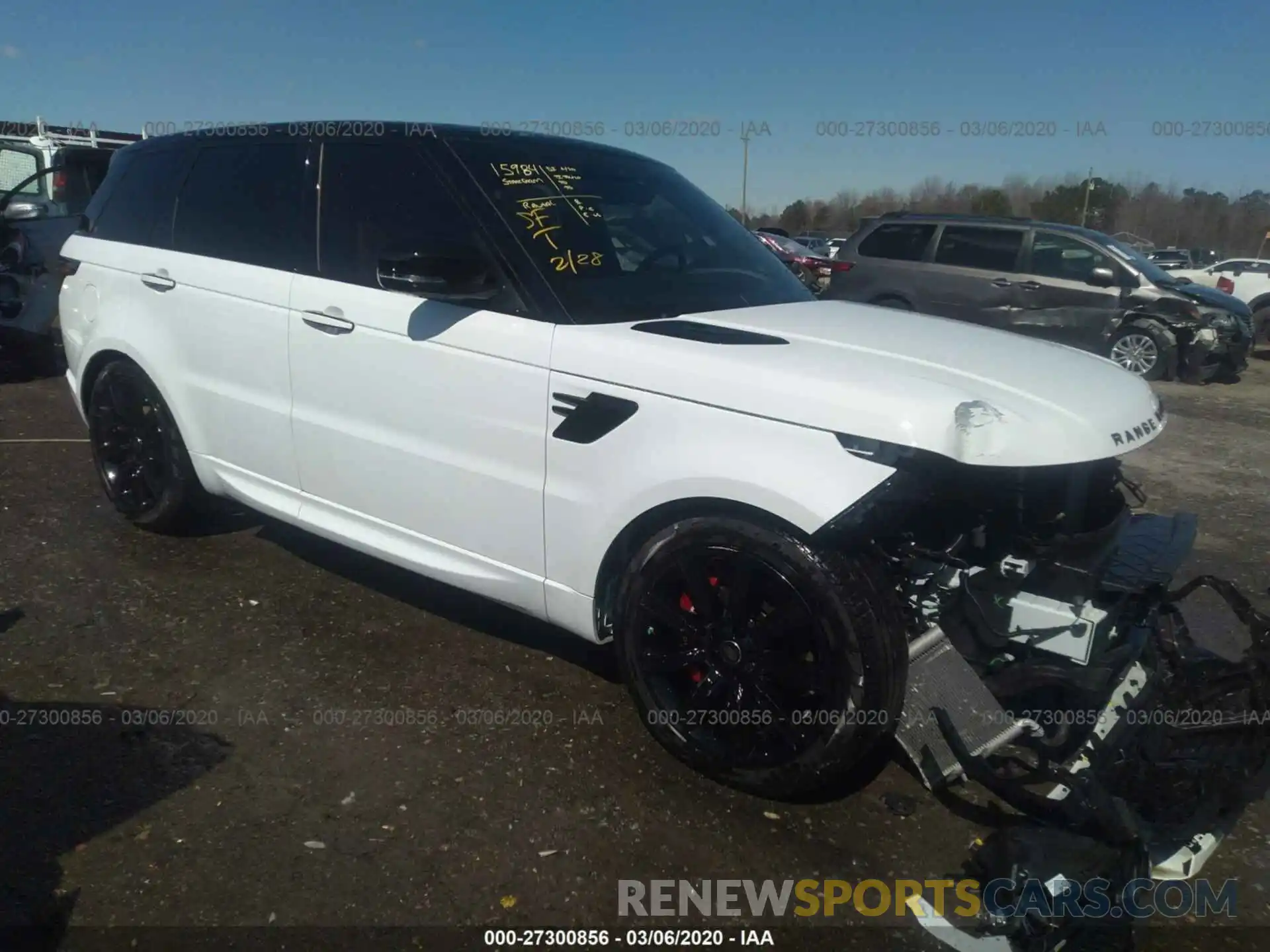 1 Фотография поврежденного автомобиля SALWV2SV3KA417117 LAND ROVER RANGE ROVER SPORT 2019