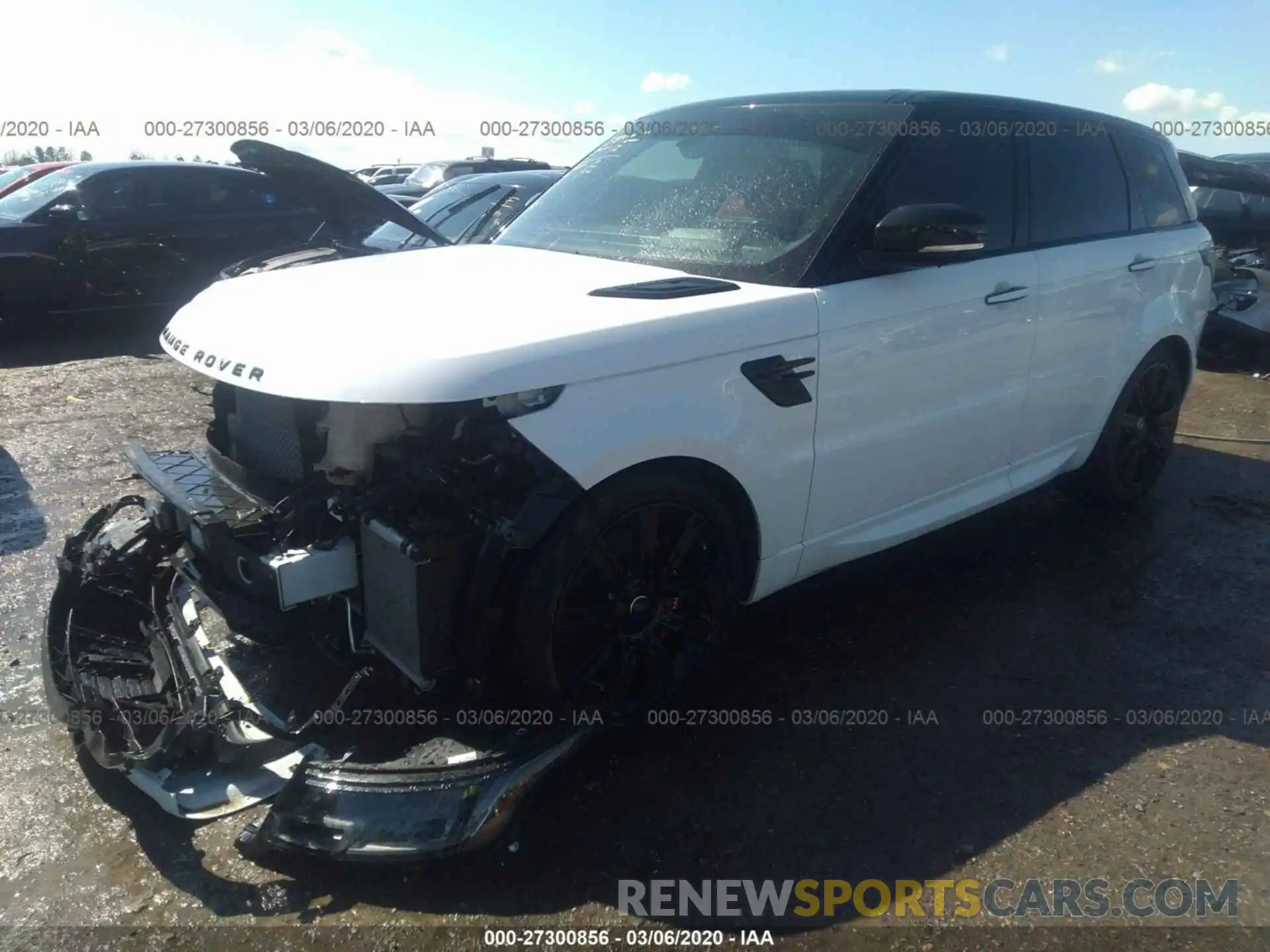 2 Фотография поврежденного автомобиля SALWV2SV3KA417117 LAND ROVER RANGE ROVER SPORT 2019