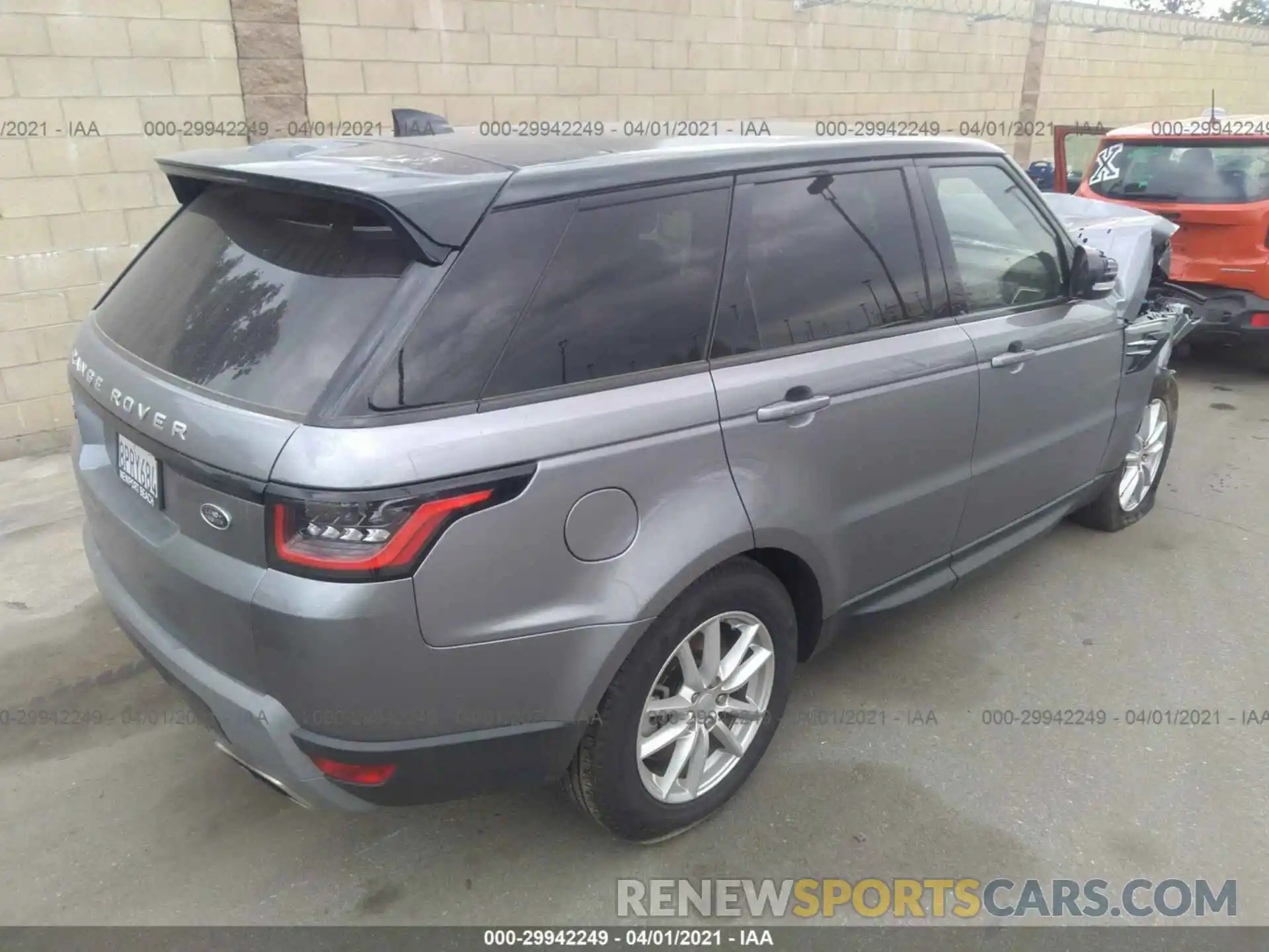 4 Фотография поврежденного автомобиля SALWG2SU4LA898871 LAND ROVER RANGE ROVER SPORT 2020