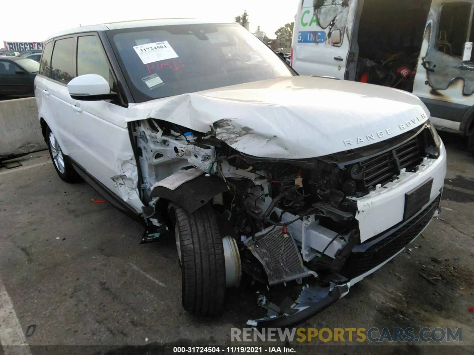 1 Photograph of a damaged car SALWG2SU9LA712807 LAND ROVER RANGE ROVER SPORT 2020