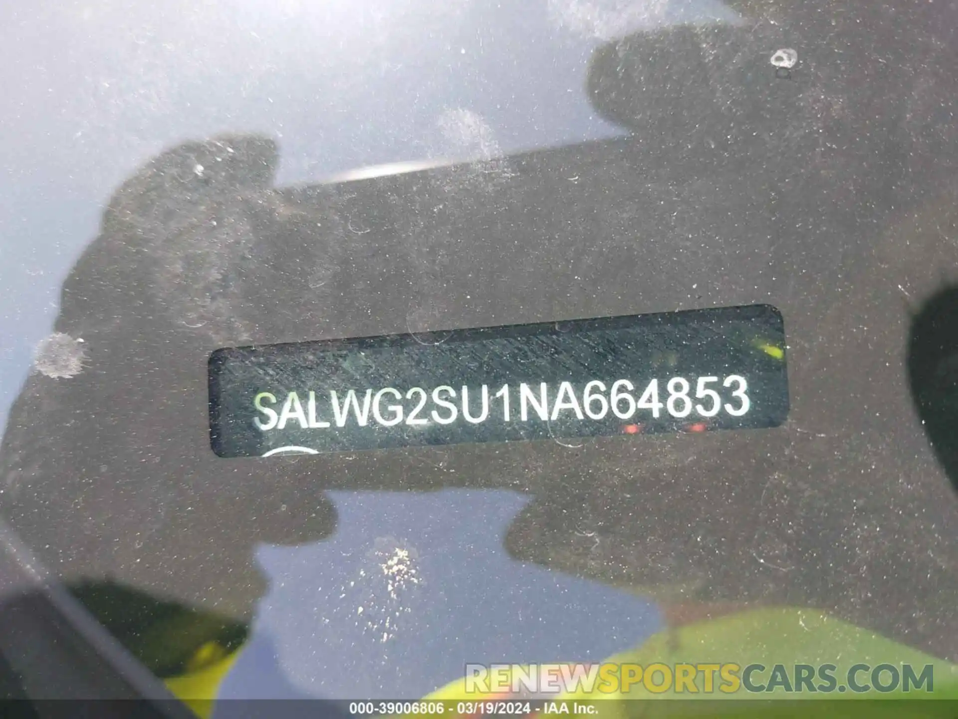 9 Photograph of a damaged car SALWG2SU9LA739716 LAND ROVER RANGE ROVER SPORT 2020