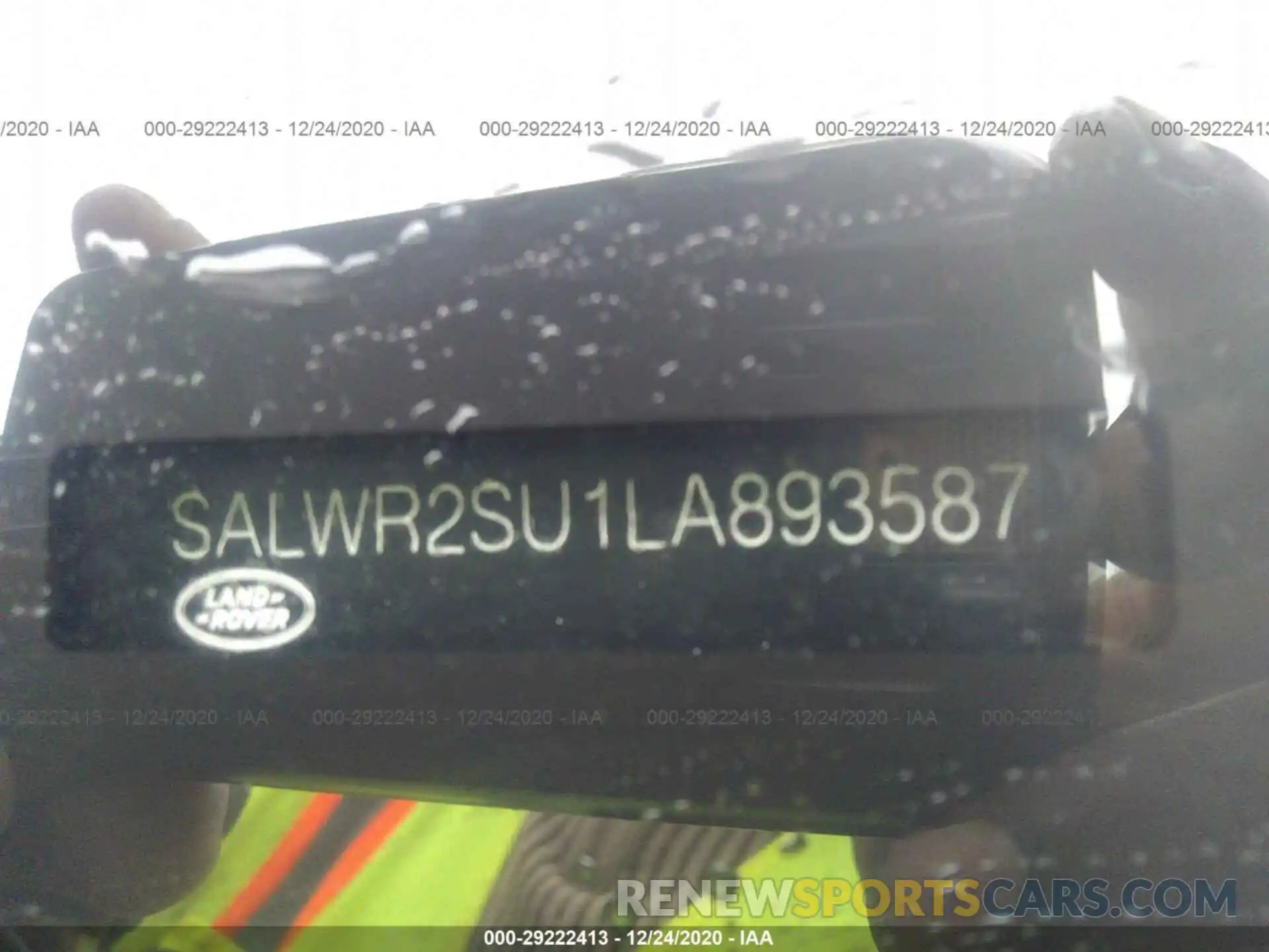 9 Photograph of a damaged car SALWR2SU1LA893587 LAND ROVER RANGE ROVER SPORT 2020