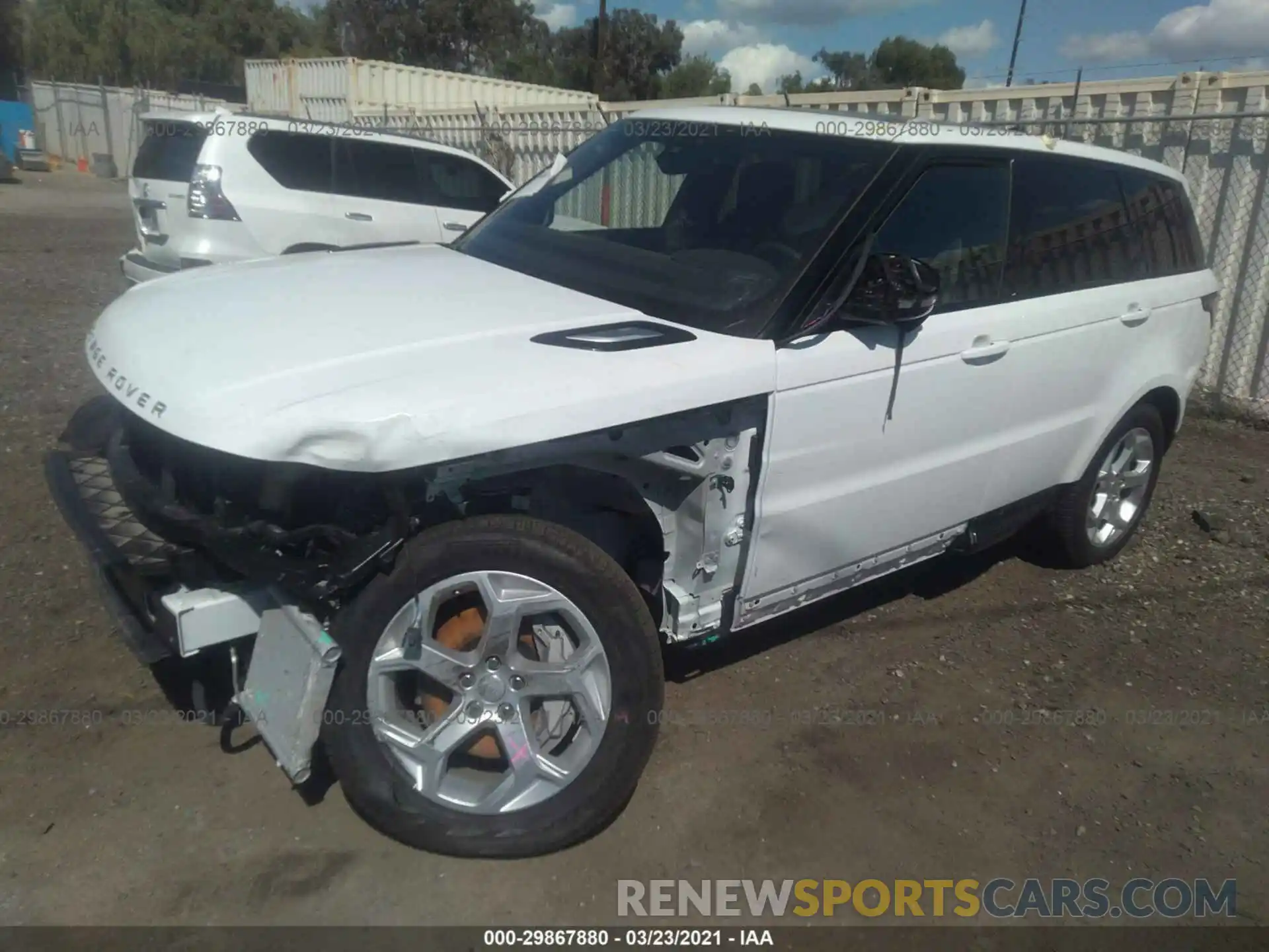 2 Фотография поврежденного автомобиля SALWR2SU3LA702297 LAND ROVER RANGE ROVER SPORT 2020