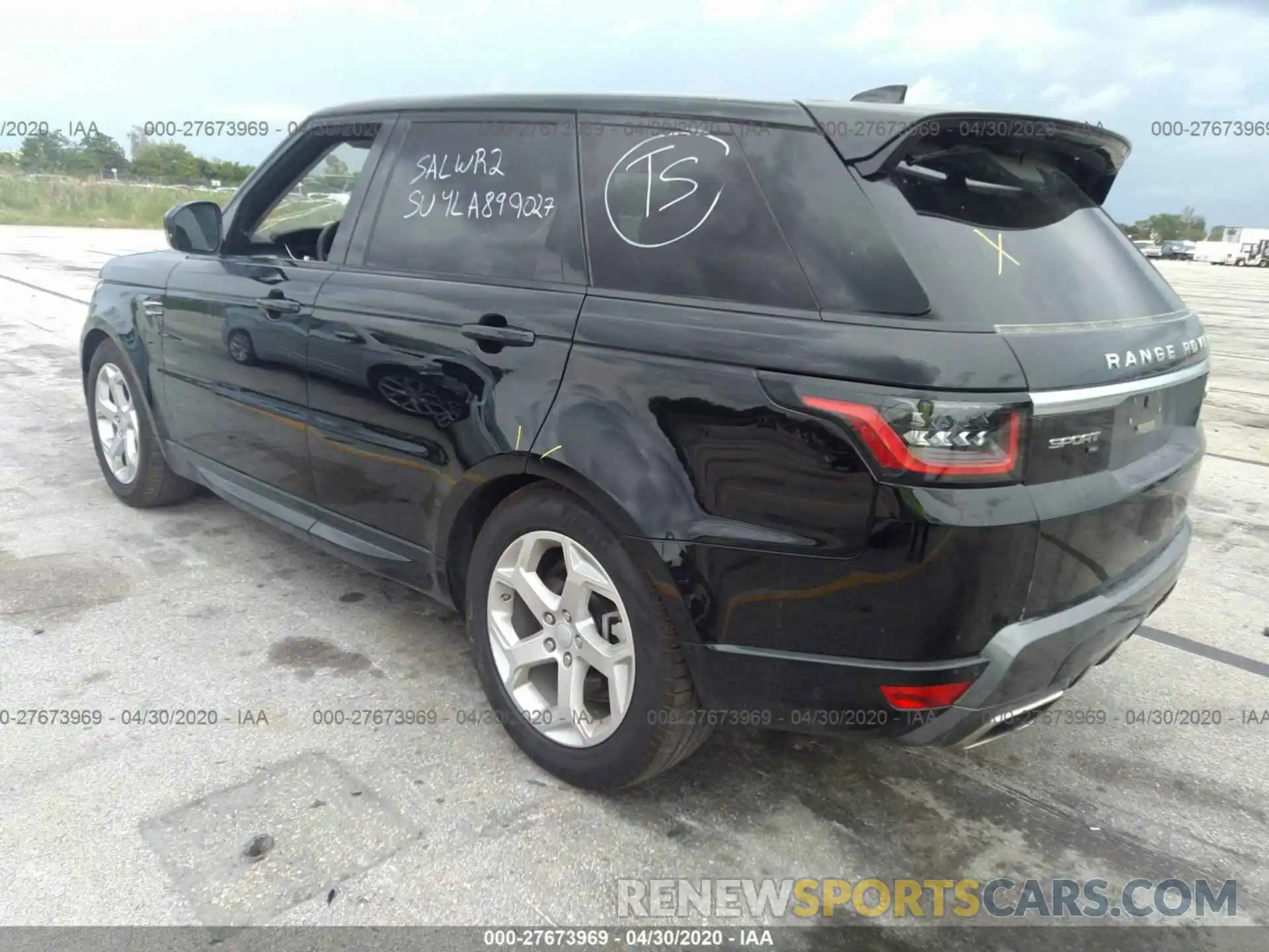 3 Фотография поврежденного автомобиля SALWR2SU4LA899027 LAND ROVER RANGE ROVER SPORT 2020