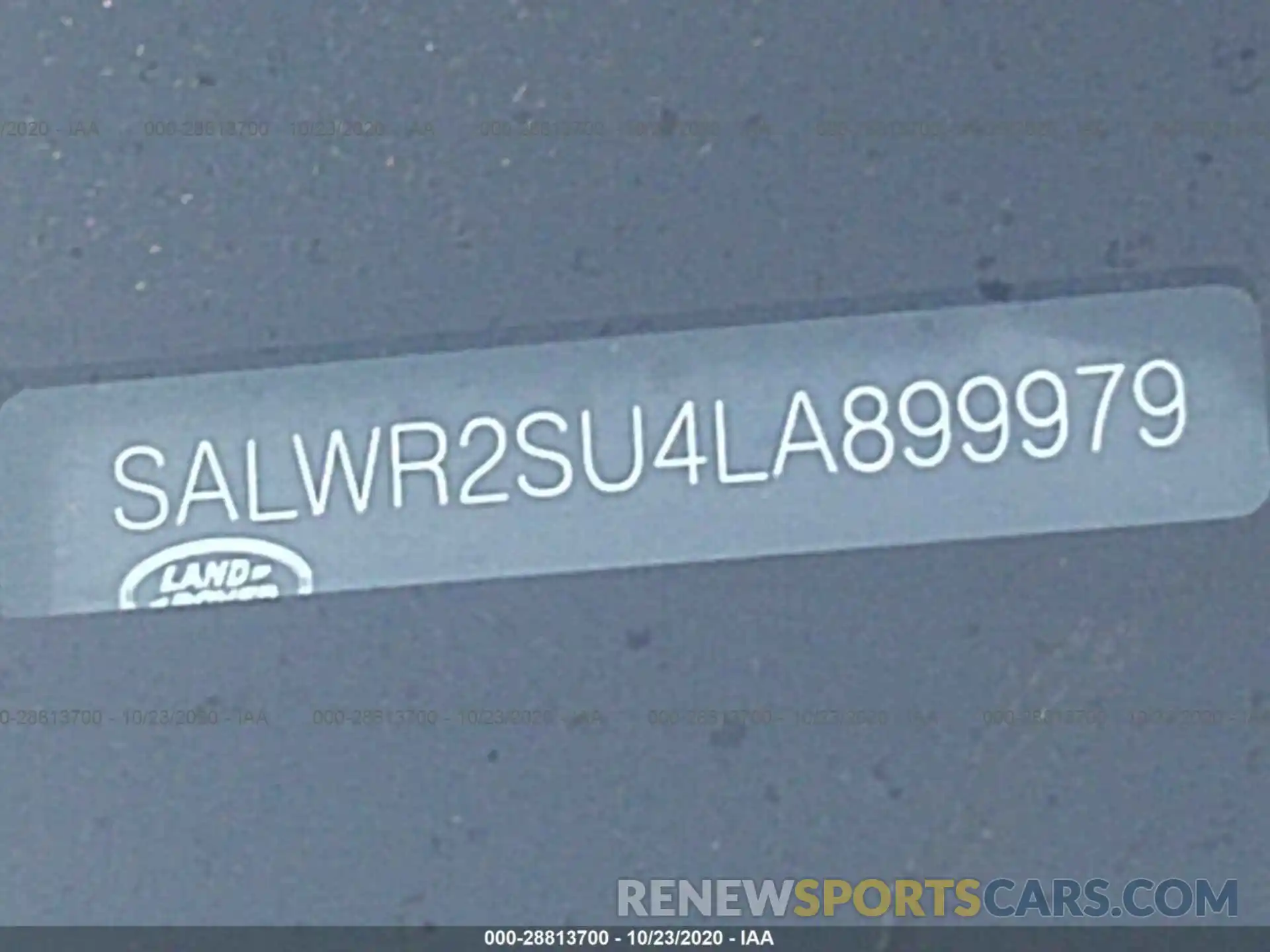 9 Photograph of a damaged car SALWR2SU4LA899979 LAND ROVER RANGE ROVER SPORT 2020