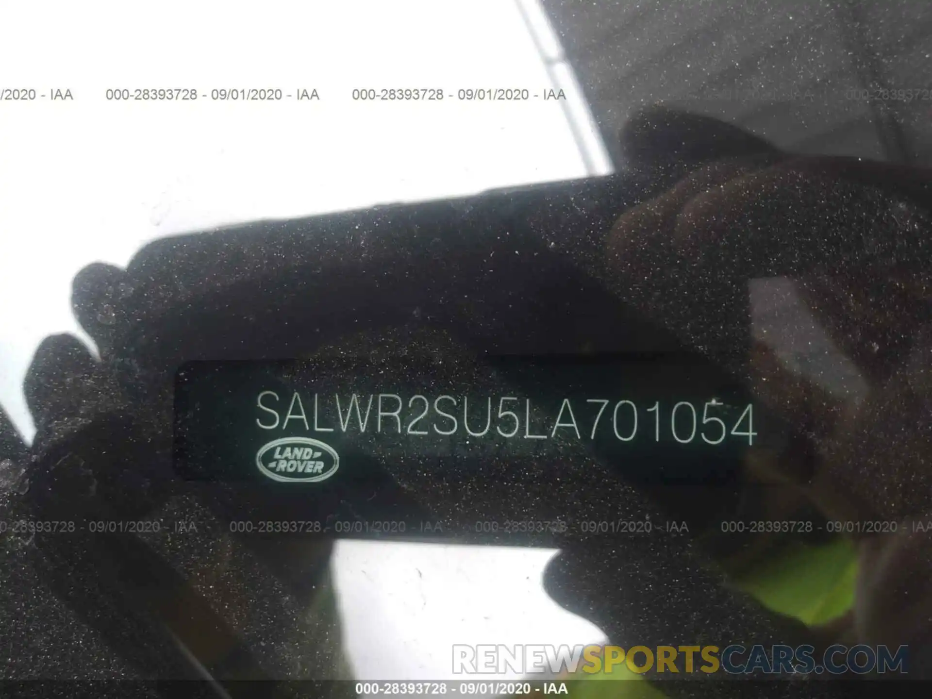 9 Photograph of a damaged car SALWR2SU5LA701054 LAND ROVER RANGE ROVER SPORT 2020