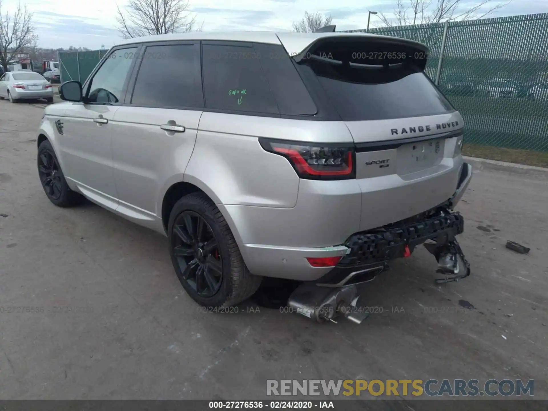 3 Фотография поврежденного автомобиля SALWS2RU0LA876645 LAND ROVER RANGE ROVER SPORT 2020