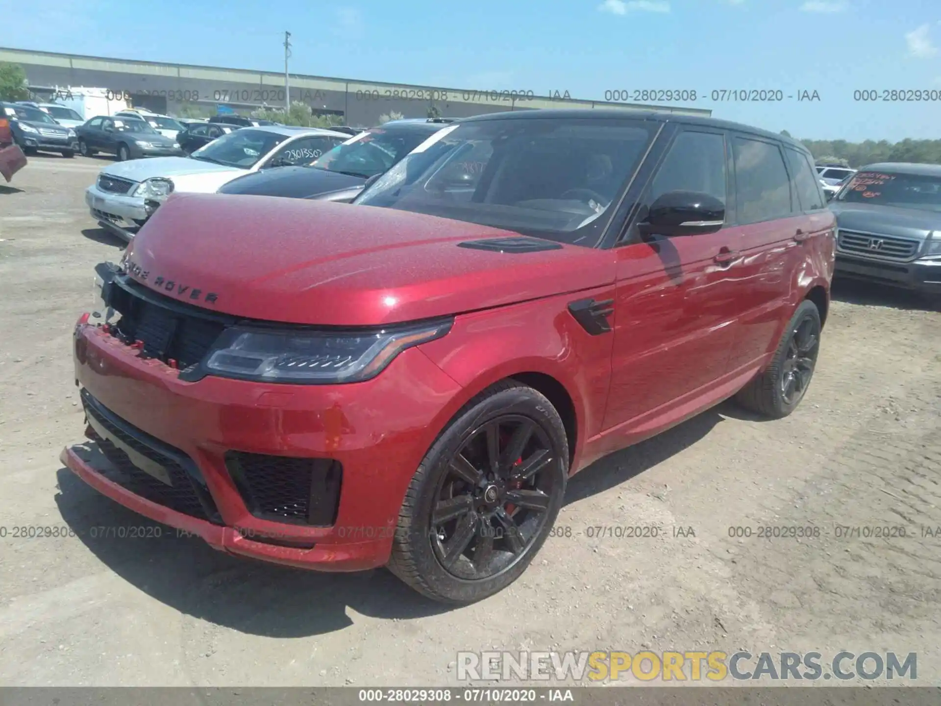 2 Фотография поврежденного автомобиля SALWS2RU6LA712252 LAND ROVER RANGE ROVER SPORT 2020