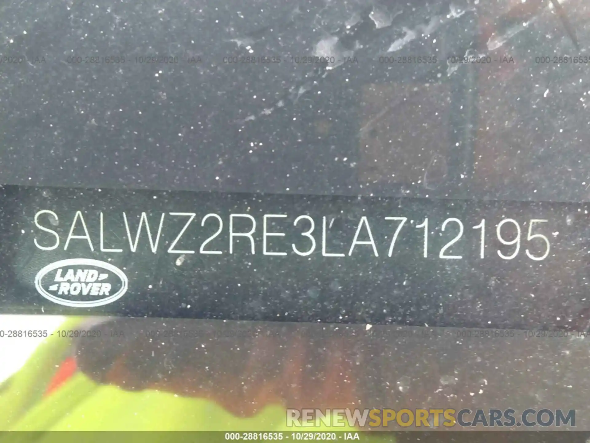 9 Фотография поврежденного автомобиля SALWZ2RE3LA712195 LAND ROVER RANGE ROVER SPORT 2020