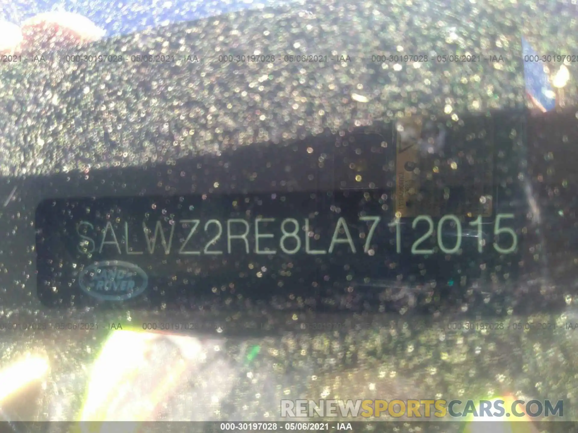 9 Photograph of a damaged car SALWZ2RE8LA712015 LAND ROVER RANGE ROVER SPORT 2020