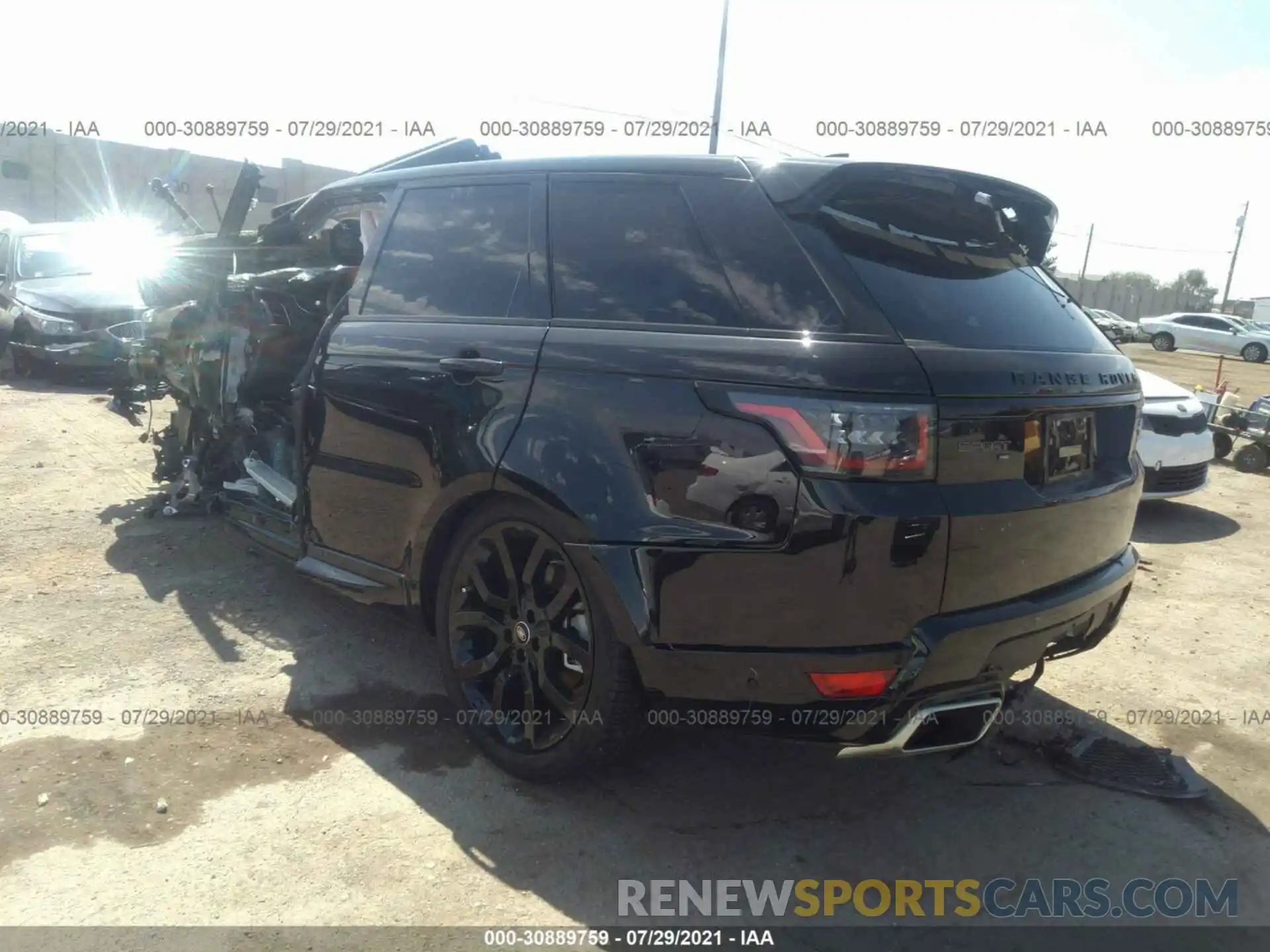 3 Фотография поврежденного автомобиля SALWR2SU1MA762242 LAND ROVER RANGE ROVER SPORT 2021