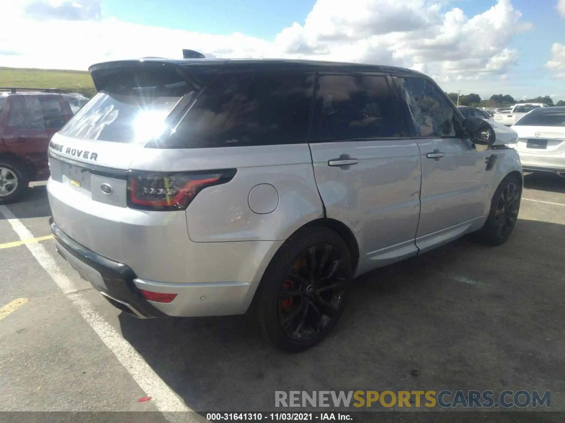 4 Фотография поврежденного автомобиля SALWS2RU1MA775020 LAND ROVER RANGE ROVER SPORT 2021