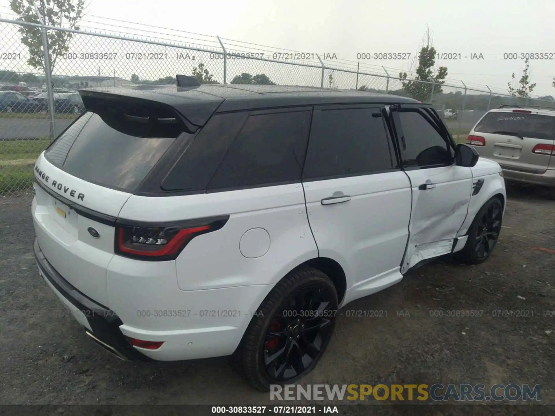 4 Фотография поврежденного автомобиля SALWS2RU6MA782531 LAND ROVER RANGE ROVER SPORT 2021