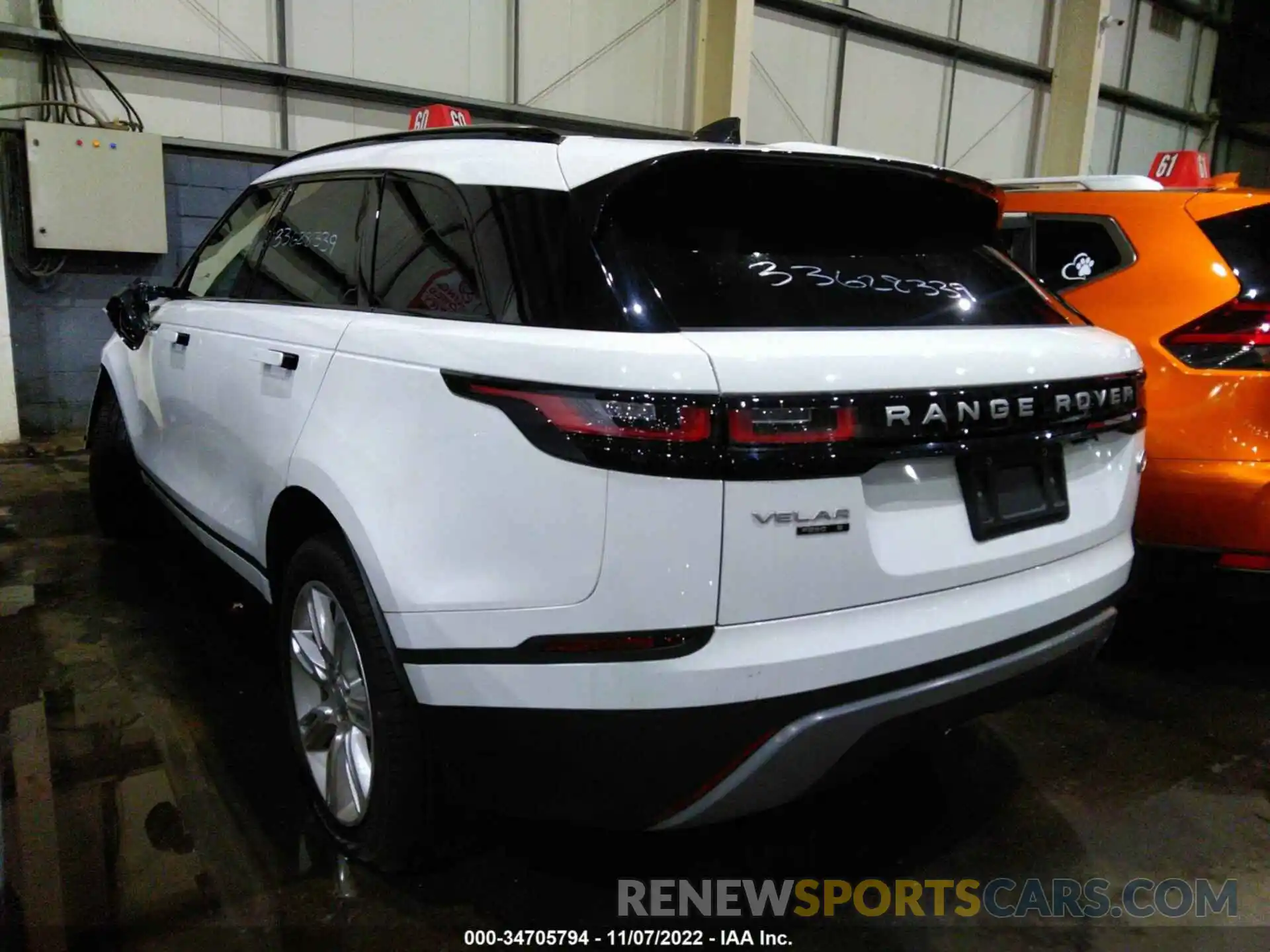 3 Photograph of a damaged car 00LYB2EX7KA203617 LAND ROVER RANGE ROVER VELAR 2019