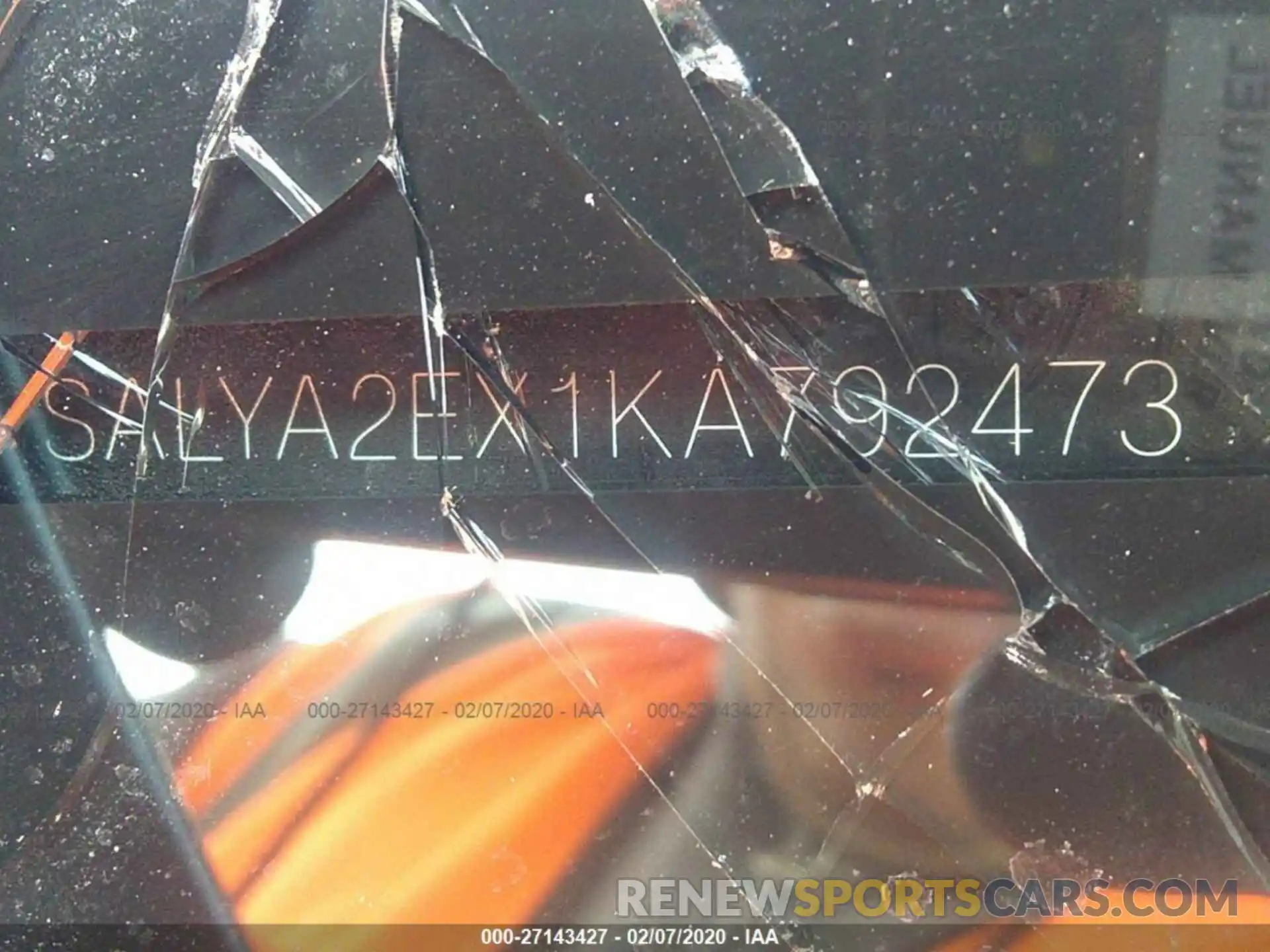 9 Photograph of a damaged car SALYA2EX1KA792473 LAND ROVER RANGE ROVER VELAR 2019