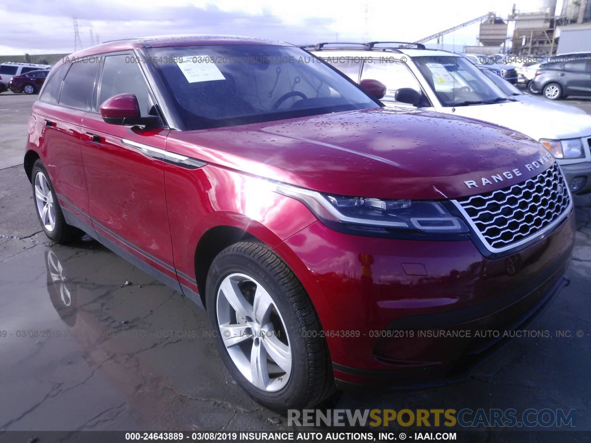 1 Photograph of a damaged car SALYB2EV2KA795829 LAND ROVER RANGE ROVER VELAR 2019